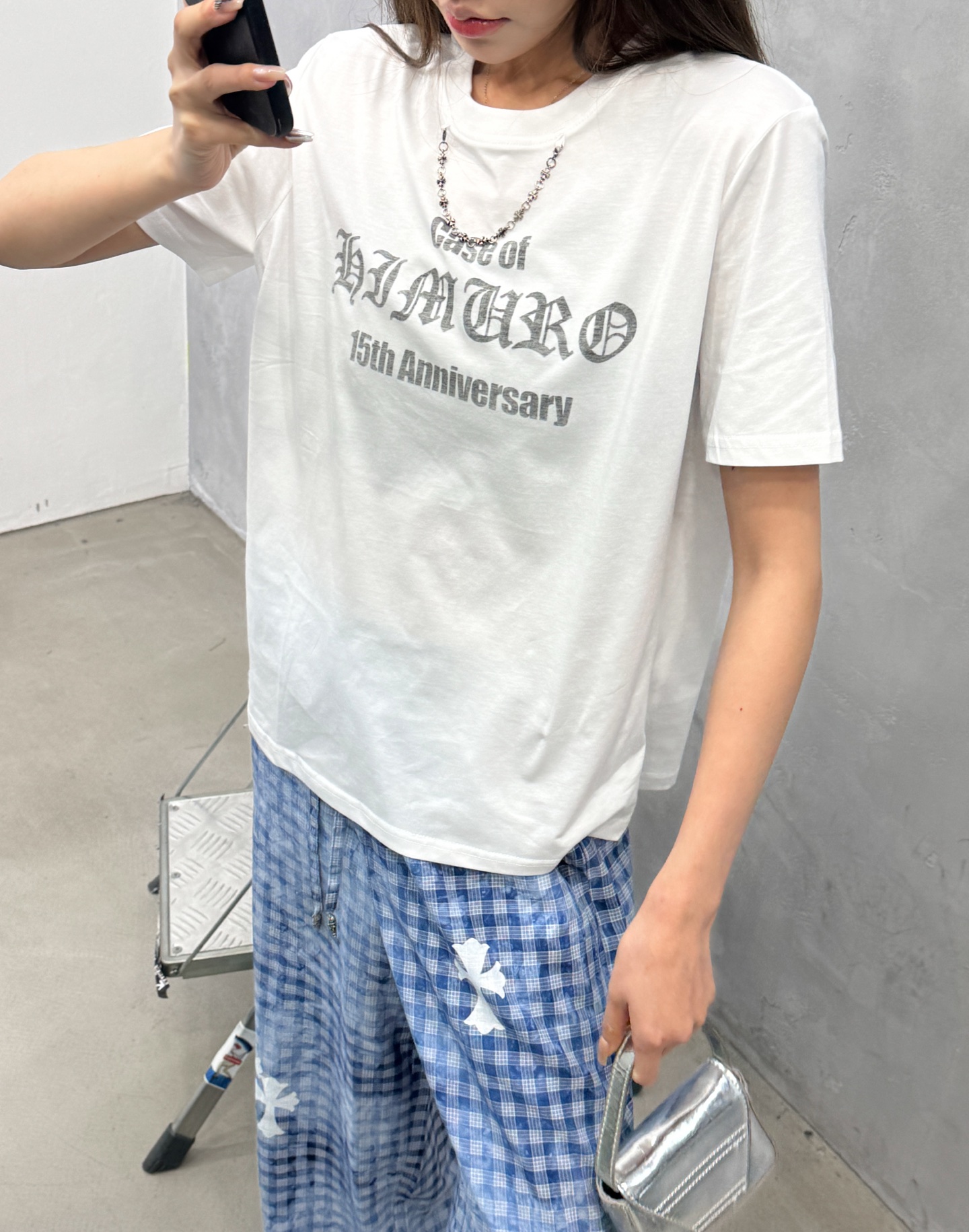 克罗心 ｜ 新款短袖t，成衣洗水印花工艺加项链配饰，休闲时尚，男女同款，尺码sml