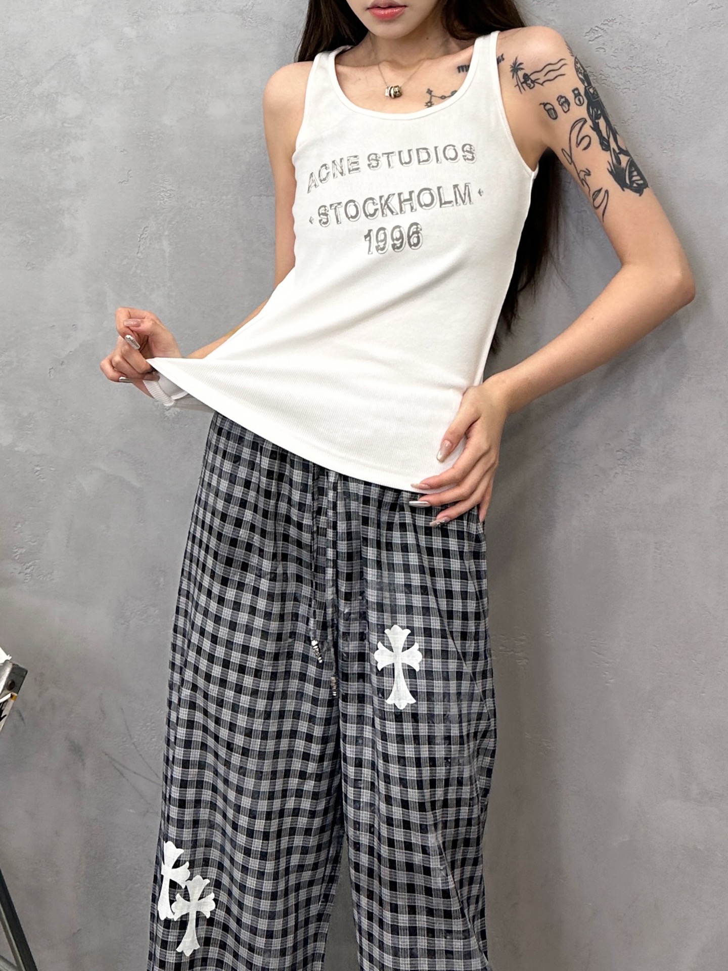 Acne ｜ 新款背心，成衣洗水喷色印花工艺，休闲时尚，尺码sml