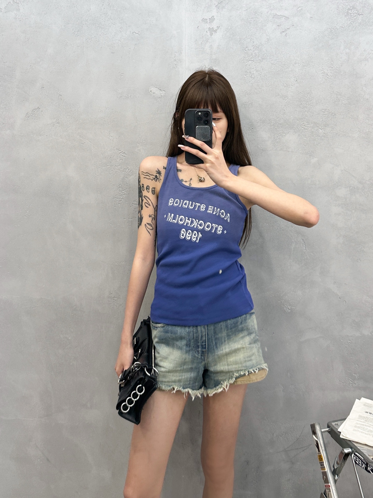 Acne ｜ 新款背心，成衣洗水喷色印花工艺，休闲时尚，尺码sml