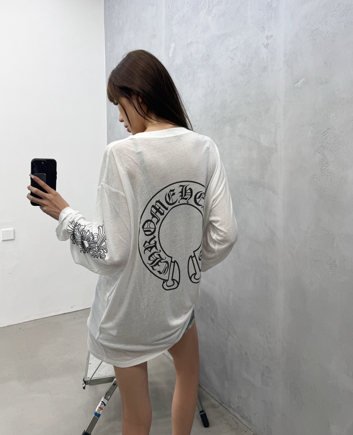 克罗心 ｜ 新款长袖打底，全身4处印花，日本进口天丝亚麻面料，时尚休闲，尺码sml