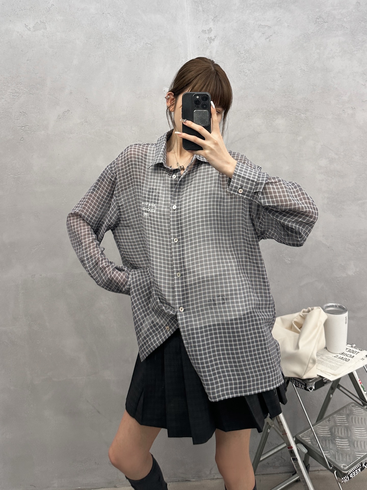 Acne ｜ 新款休闲衬衣，品牌经典印花标，人丝混纺色织格纹衬衣面料，时尚休闲，尺码sml