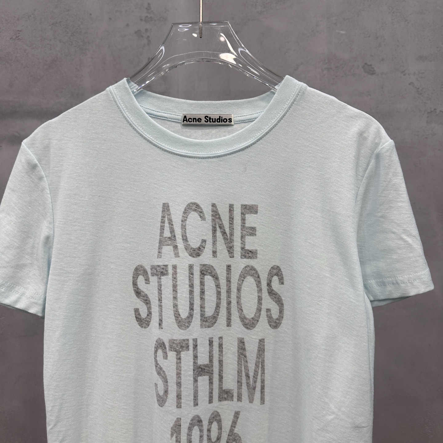 Acne ｜ 新款短袖t，成衣洗水加拔印印花工艺，进口亚麻棉面料，时尚休闲，尺码sml