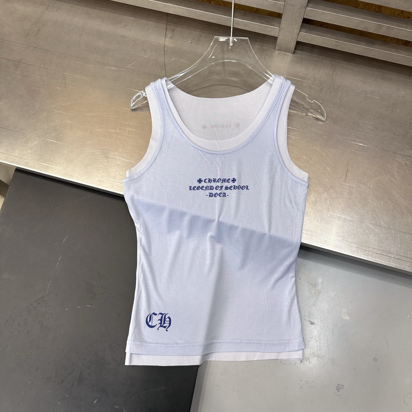 克罗心 ｜ 新款休闲背心，前后品牌字母印花工艺，进口莱赛尔面料亲肤感超强，时尚假两件款式，休闲百搭，尺码