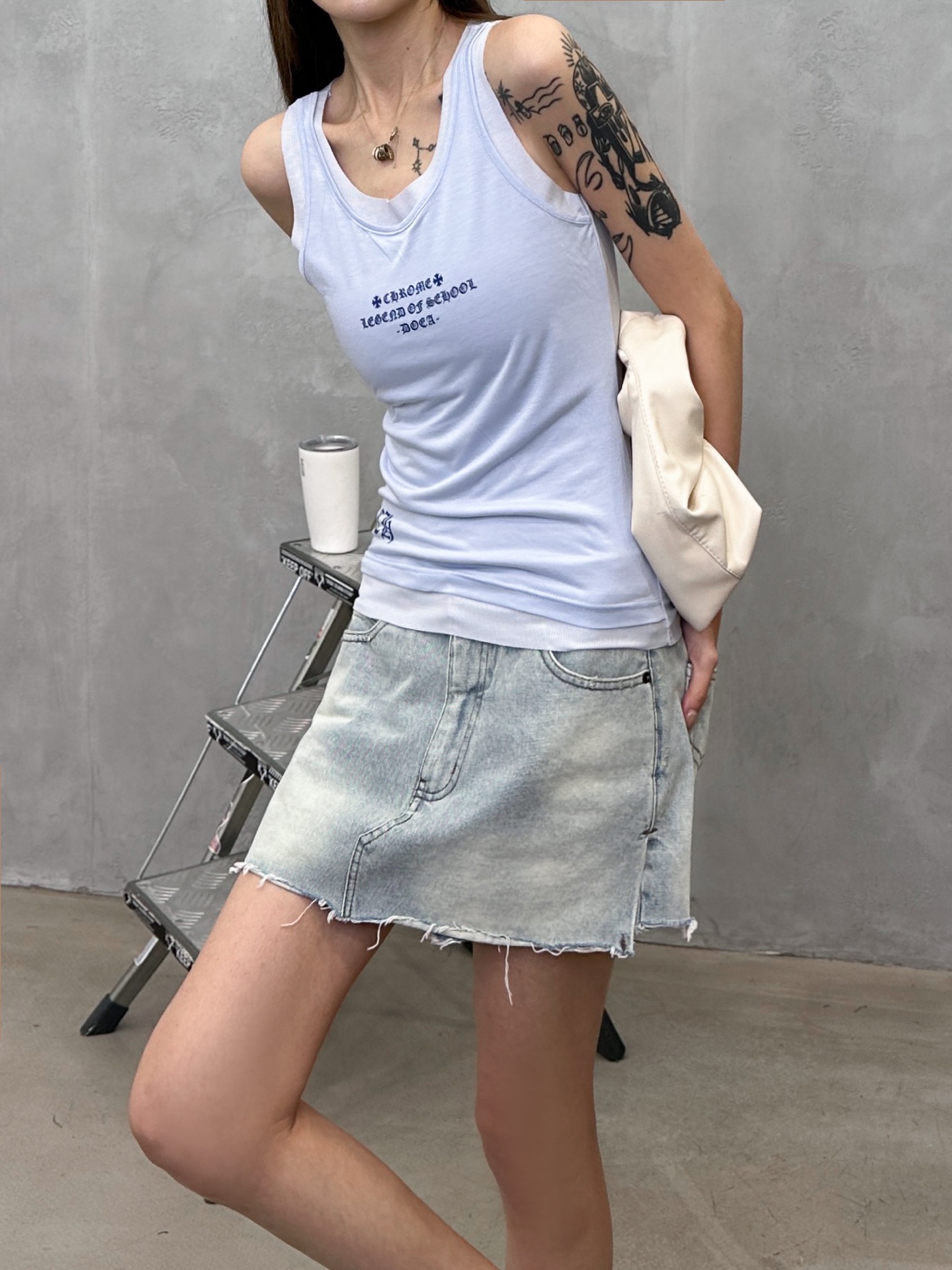 克罗心 ｜ 新款休闲背心，前后品牌字母印花工艺，进口莱赛尔面料亲肤感超强，时尚假两件款式，休闲百搭，尺码
