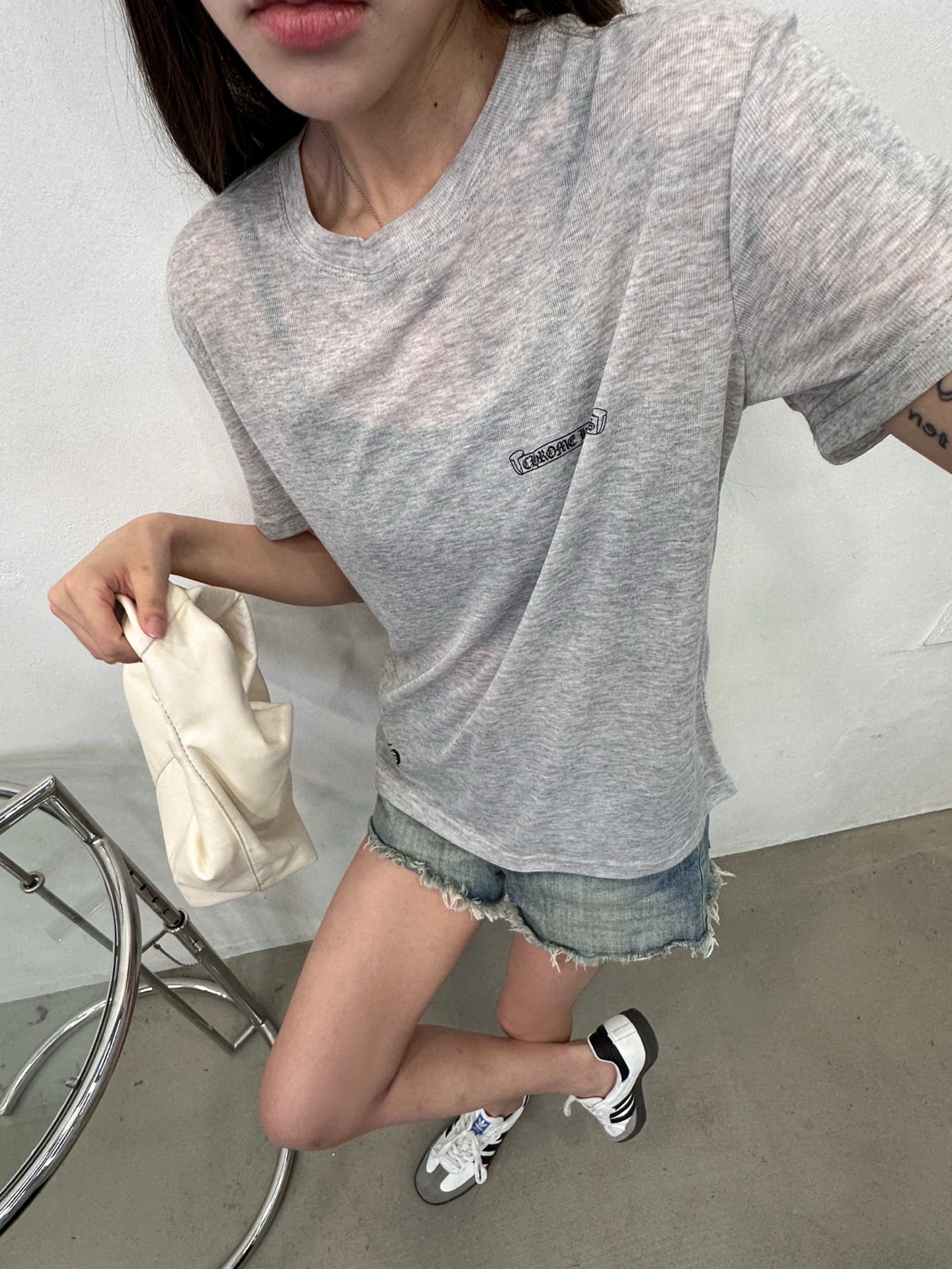 克罗心 ｜ 新款短袖t，成衣洗水扎染工艺，前后4处印花，人棉混纺面料，休闲时尚，尺码sml