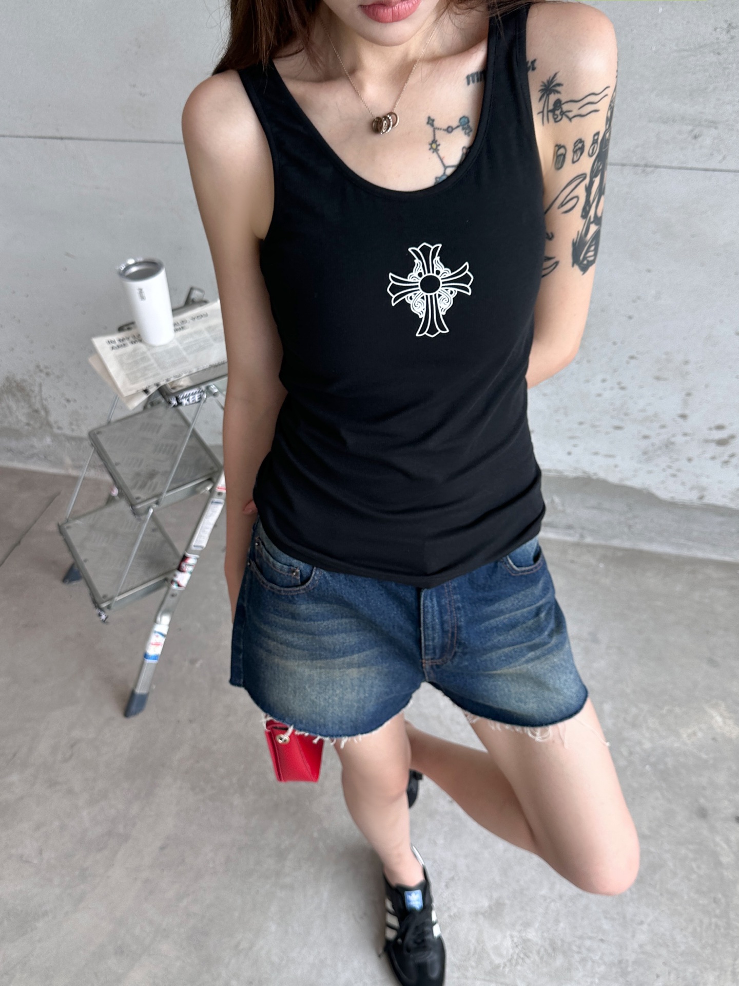 克罗心 ｜ 新款休闲背心，莱赛尔莫代尔长绒棉面料，全身多处印花工艺，休闲时尚，尺码sml