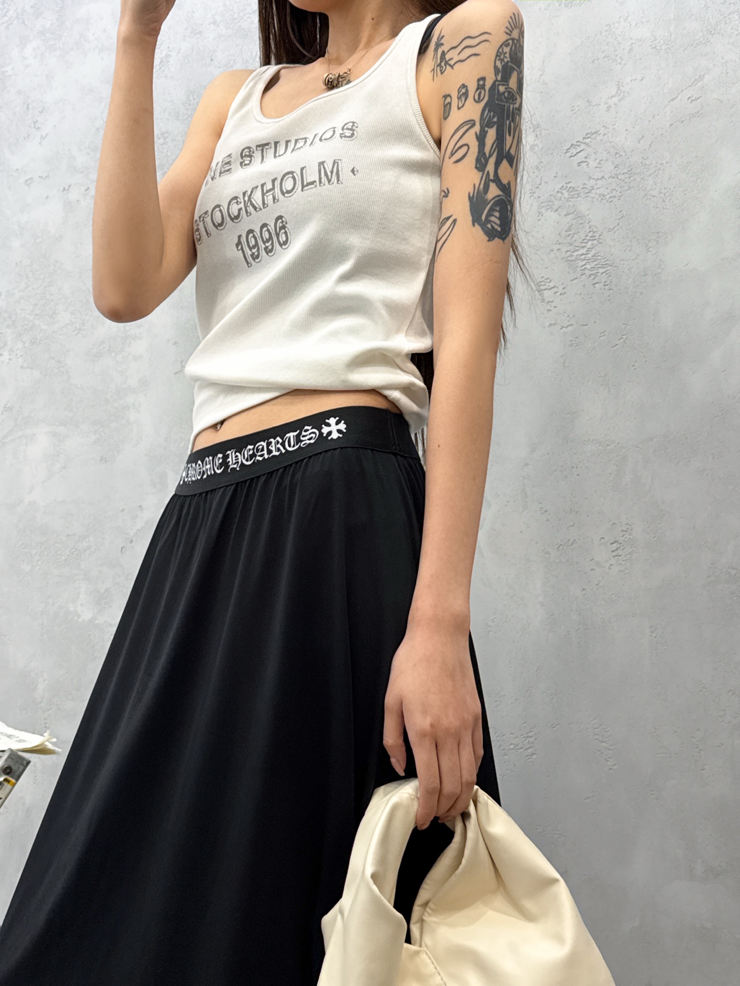 克罗心 ｜ 新款休闲半裙，品牌经典提花橡筋腰，进口仿铜氨丝面料，时尚休闲，尺码sml
