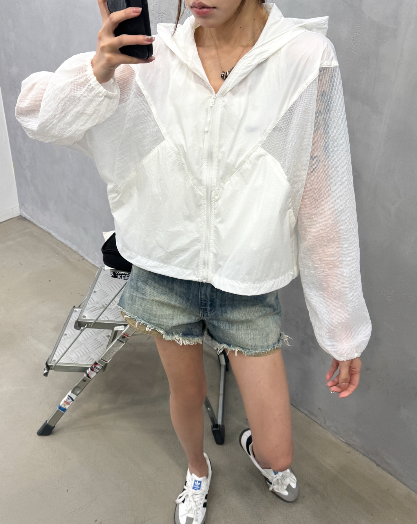 Rickowens ｜ 新款防晒上衣，品牌经典刺绣标，特殊超薄防晒面料AB拼接款式，休闲时尚，尺码sml