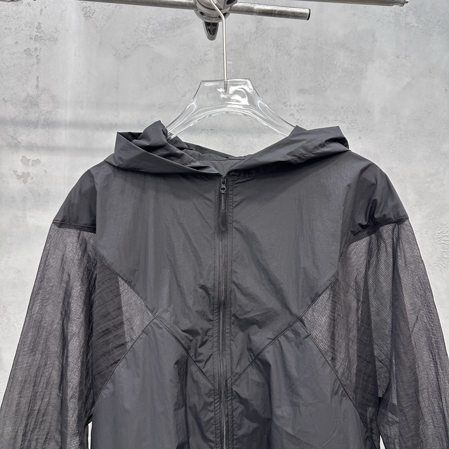 Rickowens ｜ 新款防晒上衣，品牌经典刺绣标，特殊超薄防晒面料AB拼接款式，休闲时尚，尺码sml