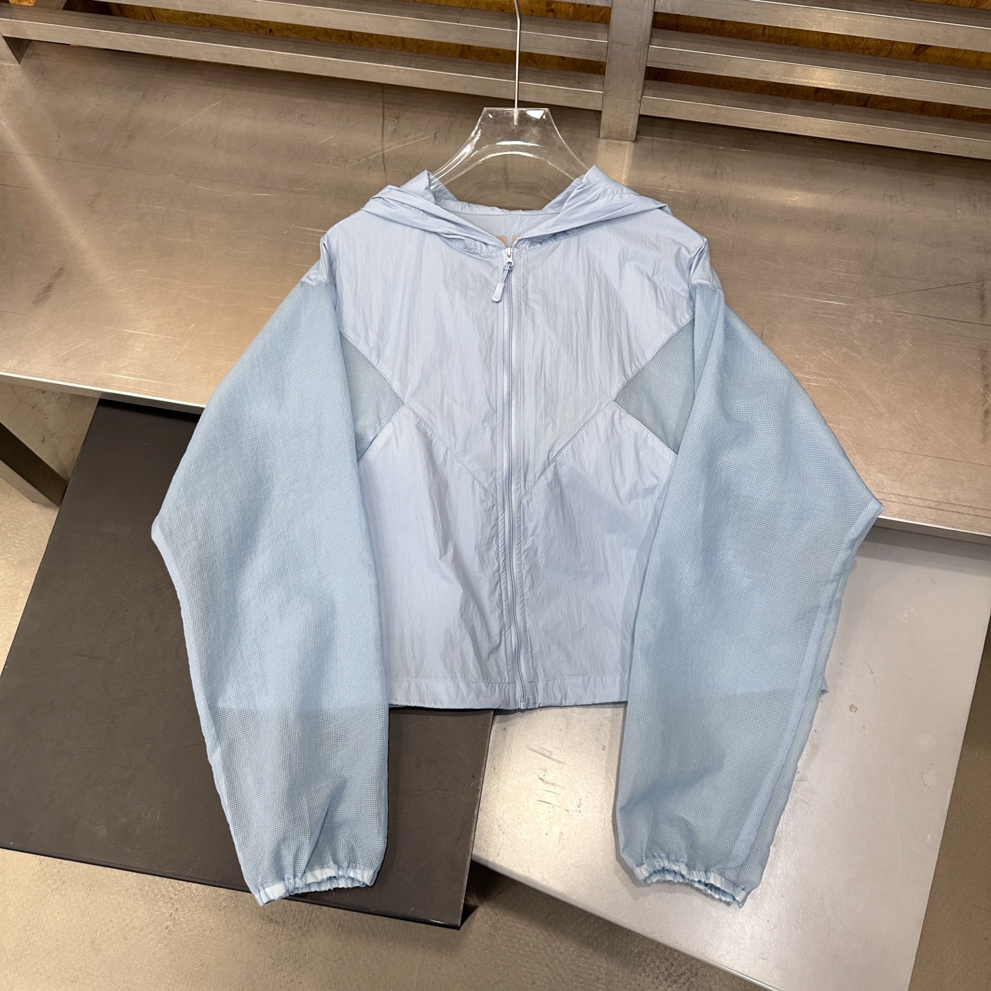 Rickowens ｜ 新款防晒上衣，品牌经典刺绣标，特殊超薄防晒面料AB拼接款式，休闲时尚，尺码sml