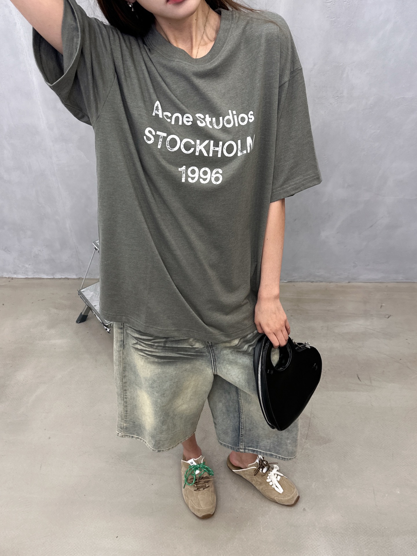 Acne ｜ 新款短袖t，成衣洗水印花工艺，休闲时尚，男女同款，尺码sml
