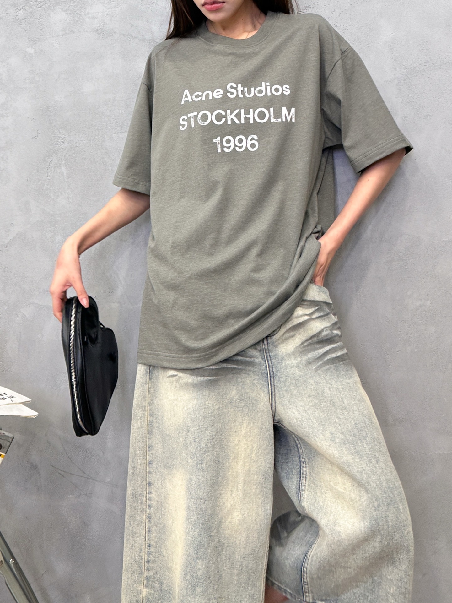 Acne ｜ 新款短袖t，成衣洗水印花工艺，休闲时尚，男女同款，尺码sml