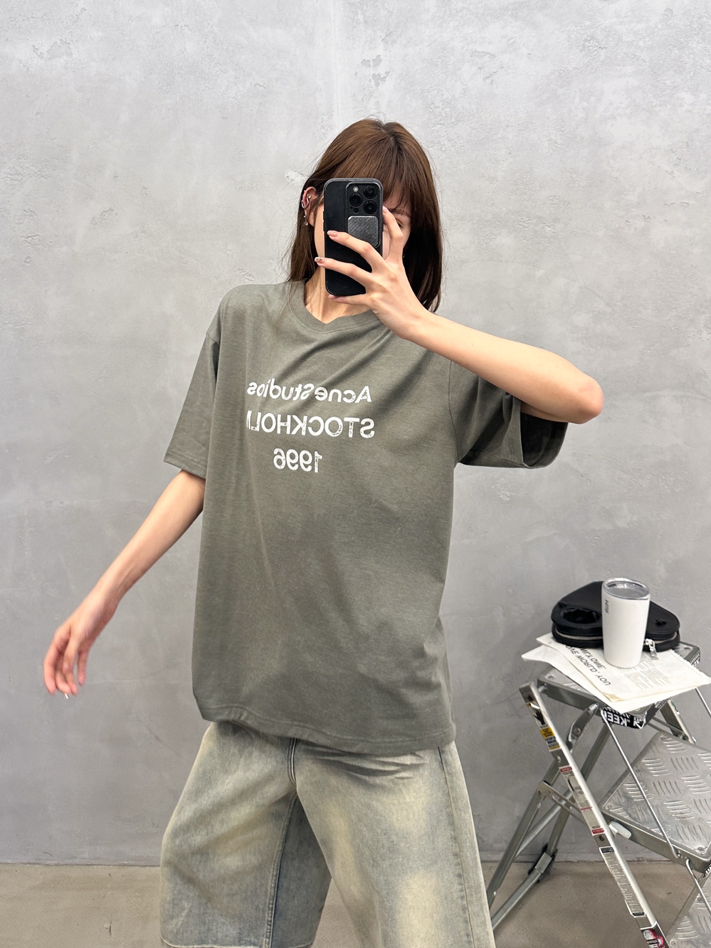 Acne ｜ 新款短袖t，成衣洗水印花工艺，休闲时尚，男女同款，尺码sml