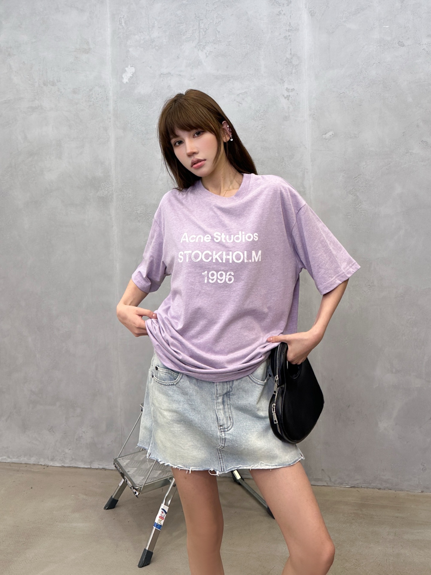 Acne ｜ 新款短袖t，成衣洗水印花工艺，休闲时尚，男女同款，尺码sml