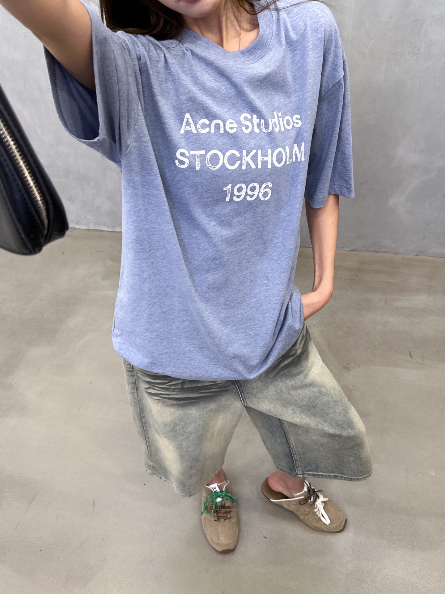 Acne ｜ 新款短袖t，成衣洗水印花工艺，休闲时尚，男女同款，尺码sml