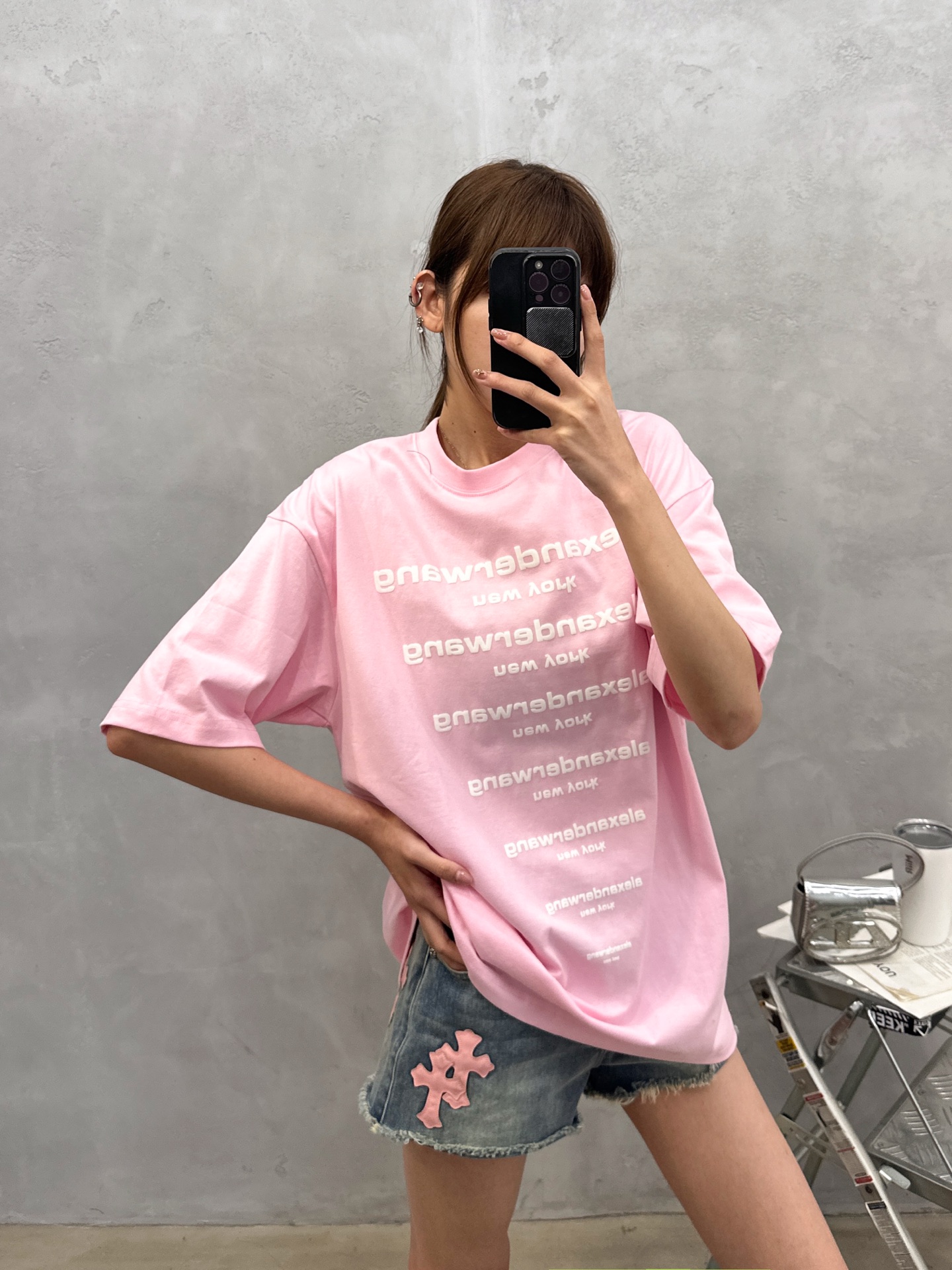 大王 ｜ 新款短袖t，成衣洗水炒色加发泡印花工艺，休闲时尚，男女同款，尺码sml