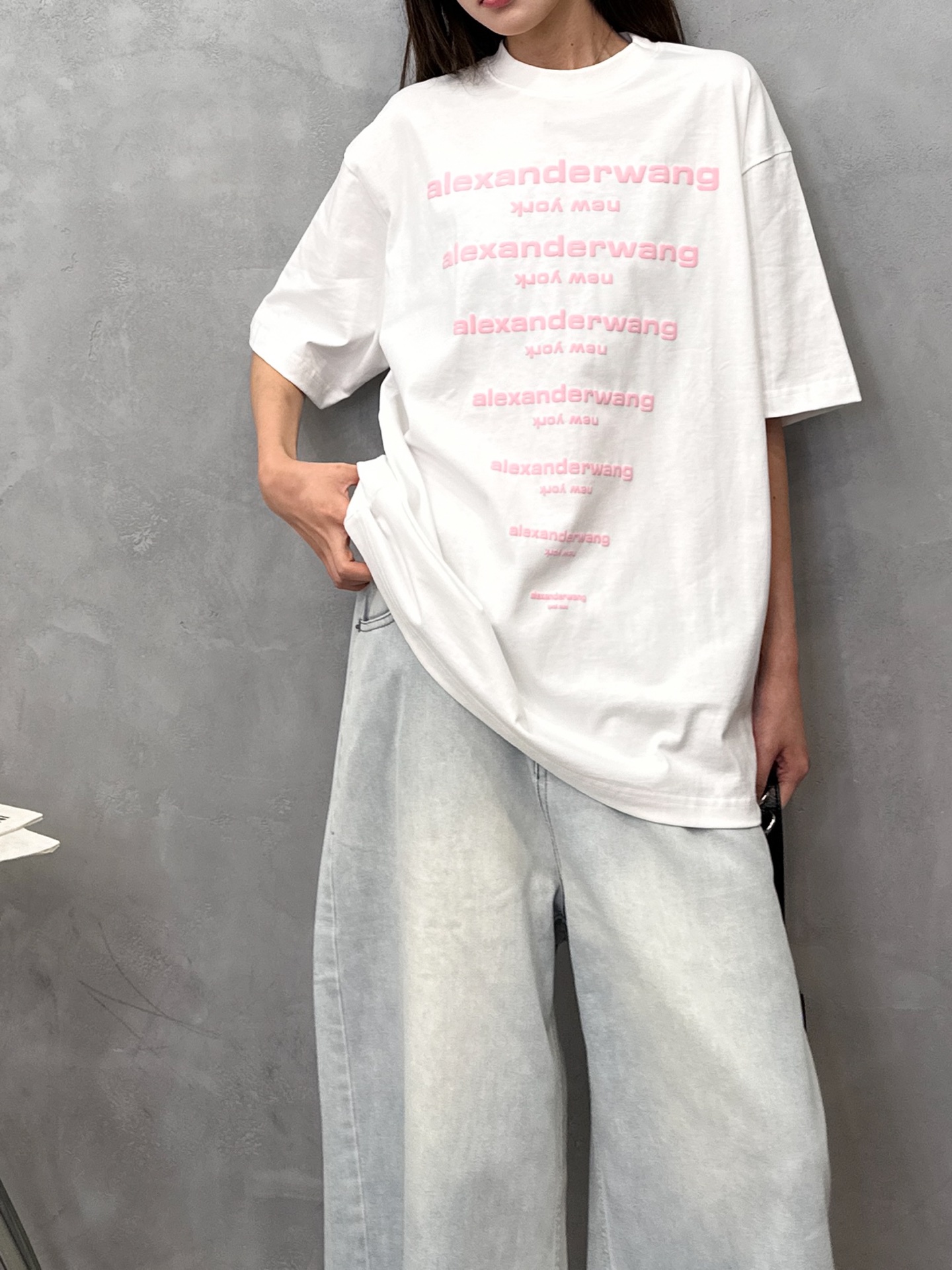 大王 ｜ 新款短袖t，成衣洗水炒色加发泡印花工艺，休闲时尚，男女同款，尺码sml