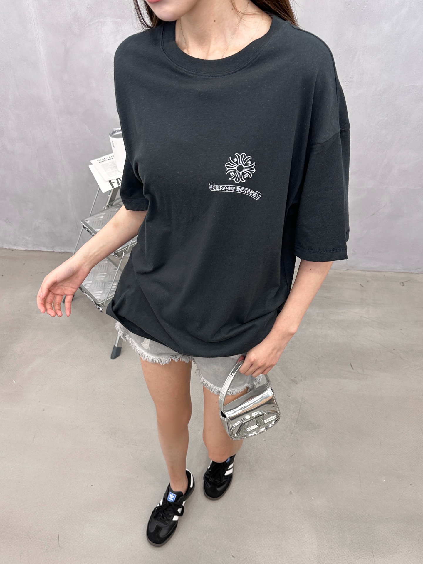 克罗心 ｜ 新款短袖t，成衣洗水加前后印花工艺，日本进口亚麻棉面料，时尚休闲，尺码sml
