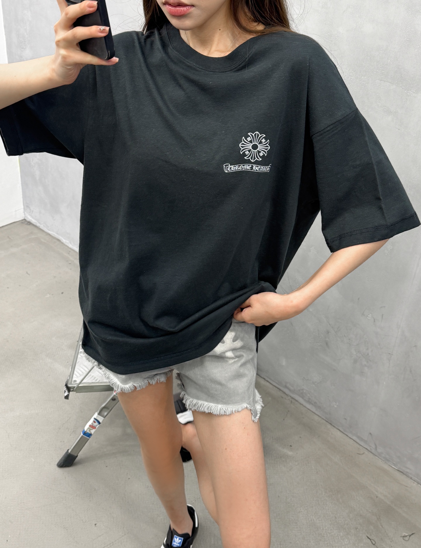 克罗心 ｜ 新款短袖t，成衣洗水加前后印花工艺，日本进口亚麻棉面料，时尚休闲，尺码sml