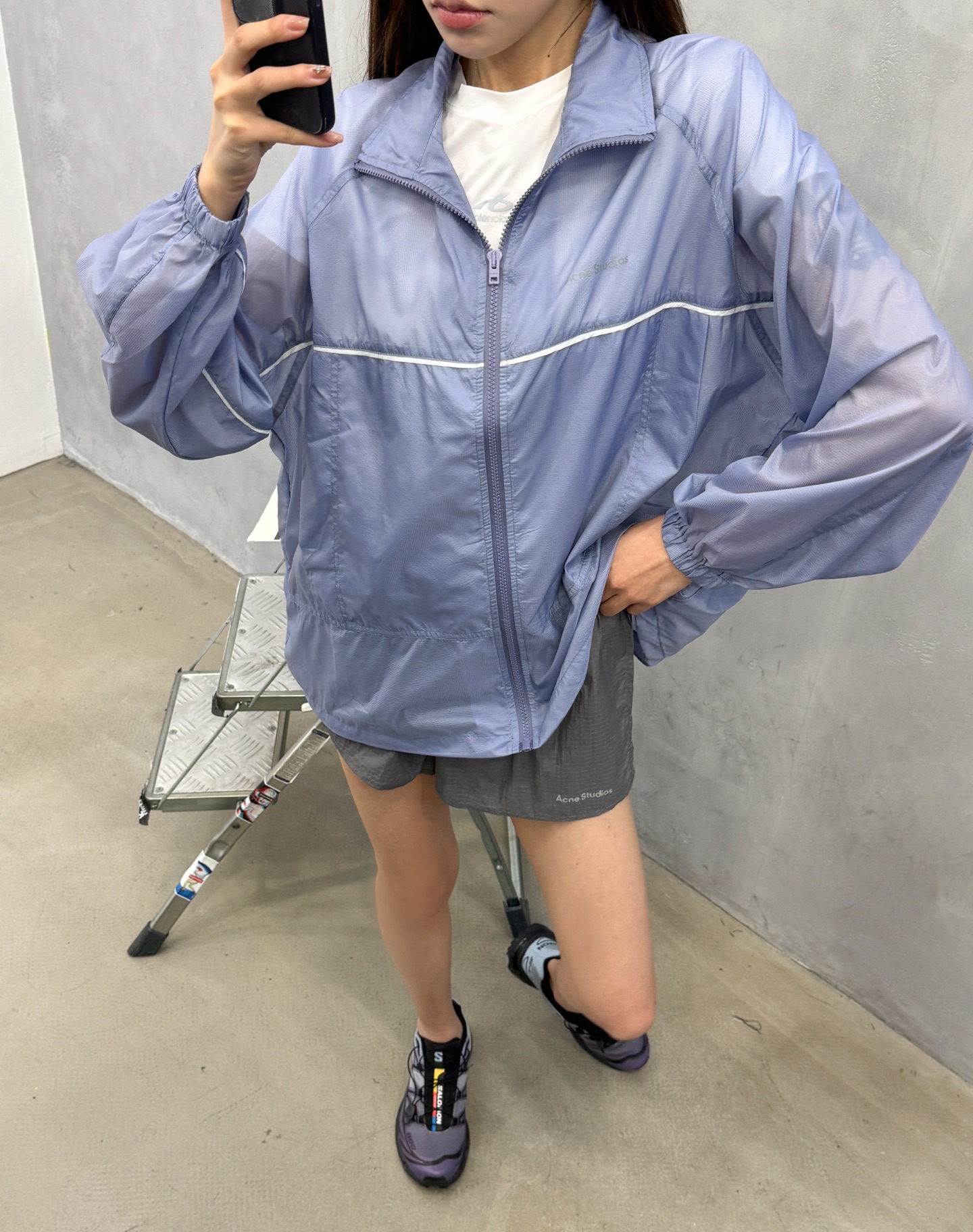 Acne ｜ 新款防晒上衣，品牌经典反光印花标，机边绳结构款式设计，休闲时尚，尺码sml