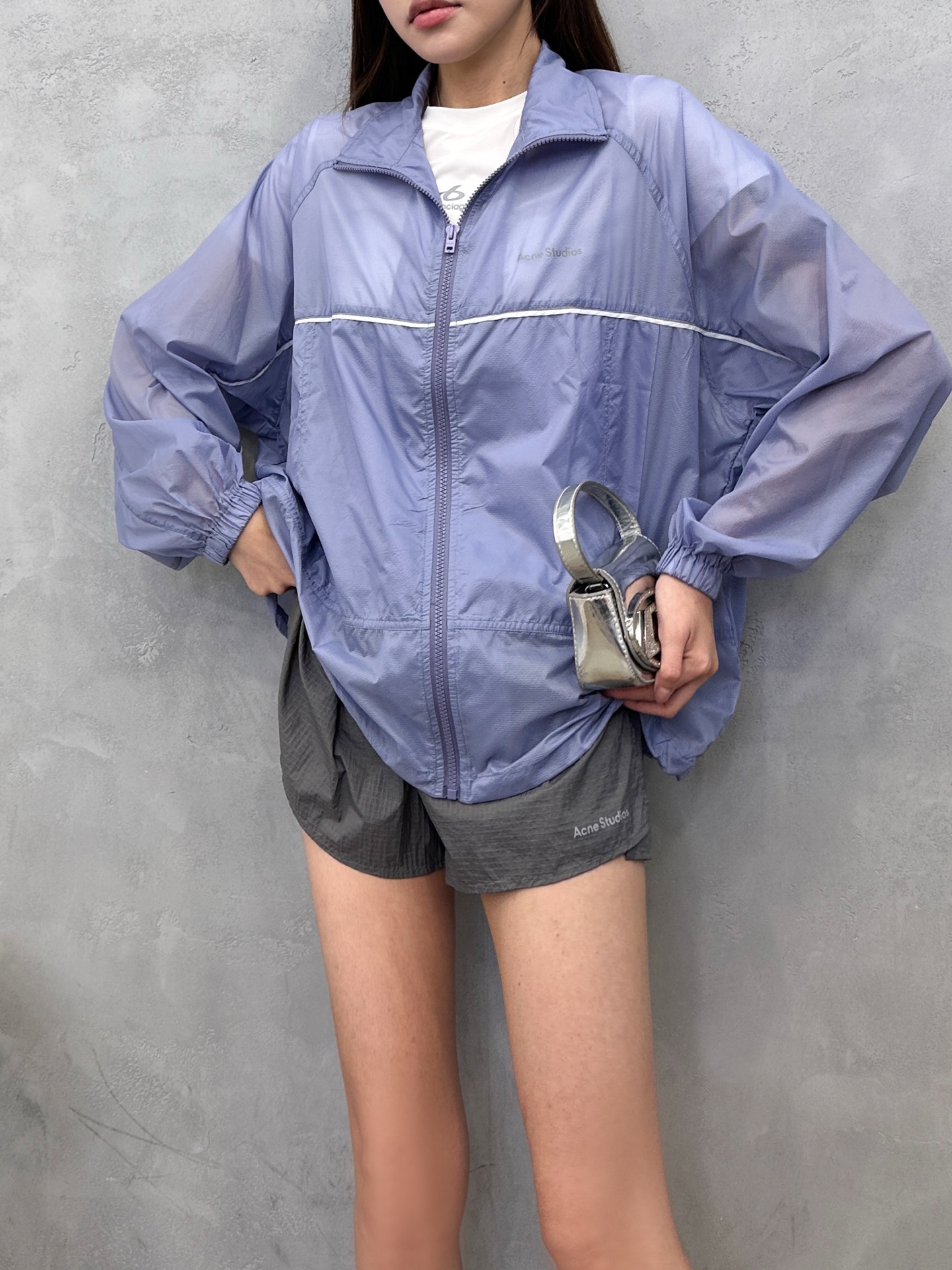 Acne ｜ 新款防晒上衣，品牌经典反光印花标，机边绳结构款式设计，休闲时尚，尺码sml