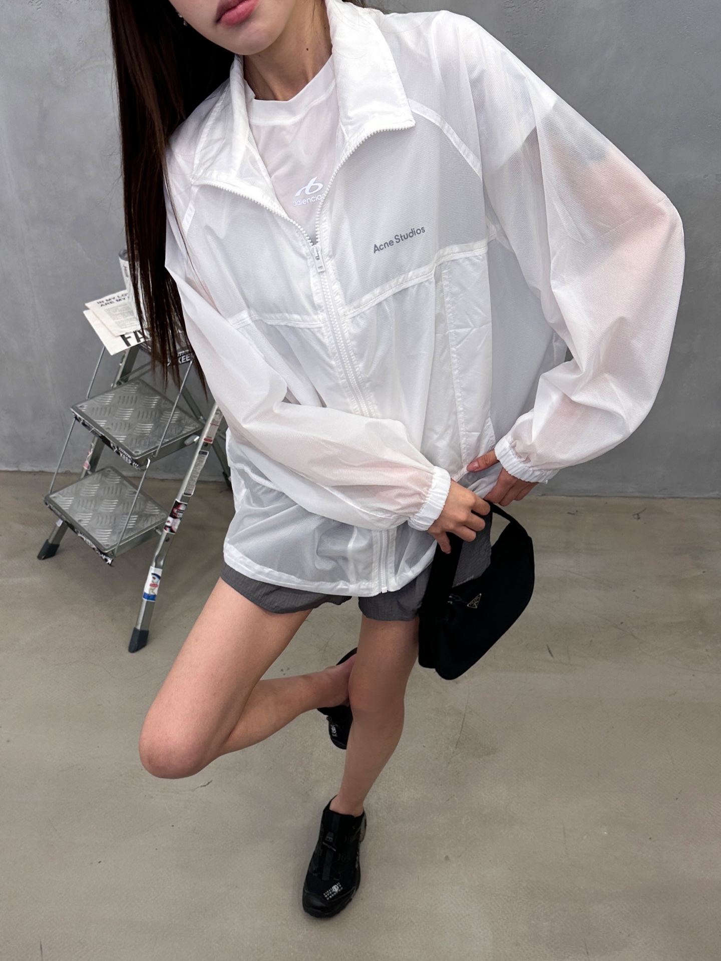 Acne ｜ 新款防晒上衣，品牌经典反光印花标，机边绳结构款式设计，休闲时尚，尺码sml