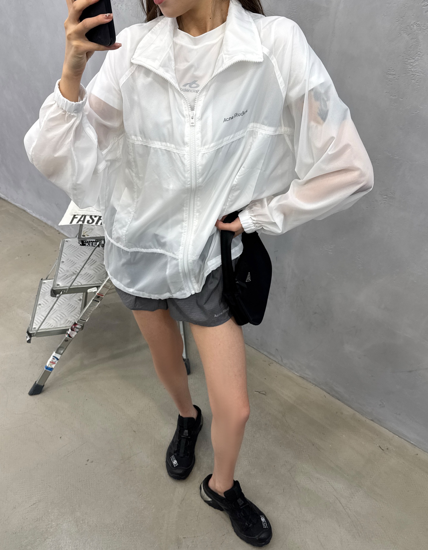 Acne ｜ 新款防晒上衣，品牌经典反光印花标，机边绳结构款式设计，休闲时尚，尺码sml