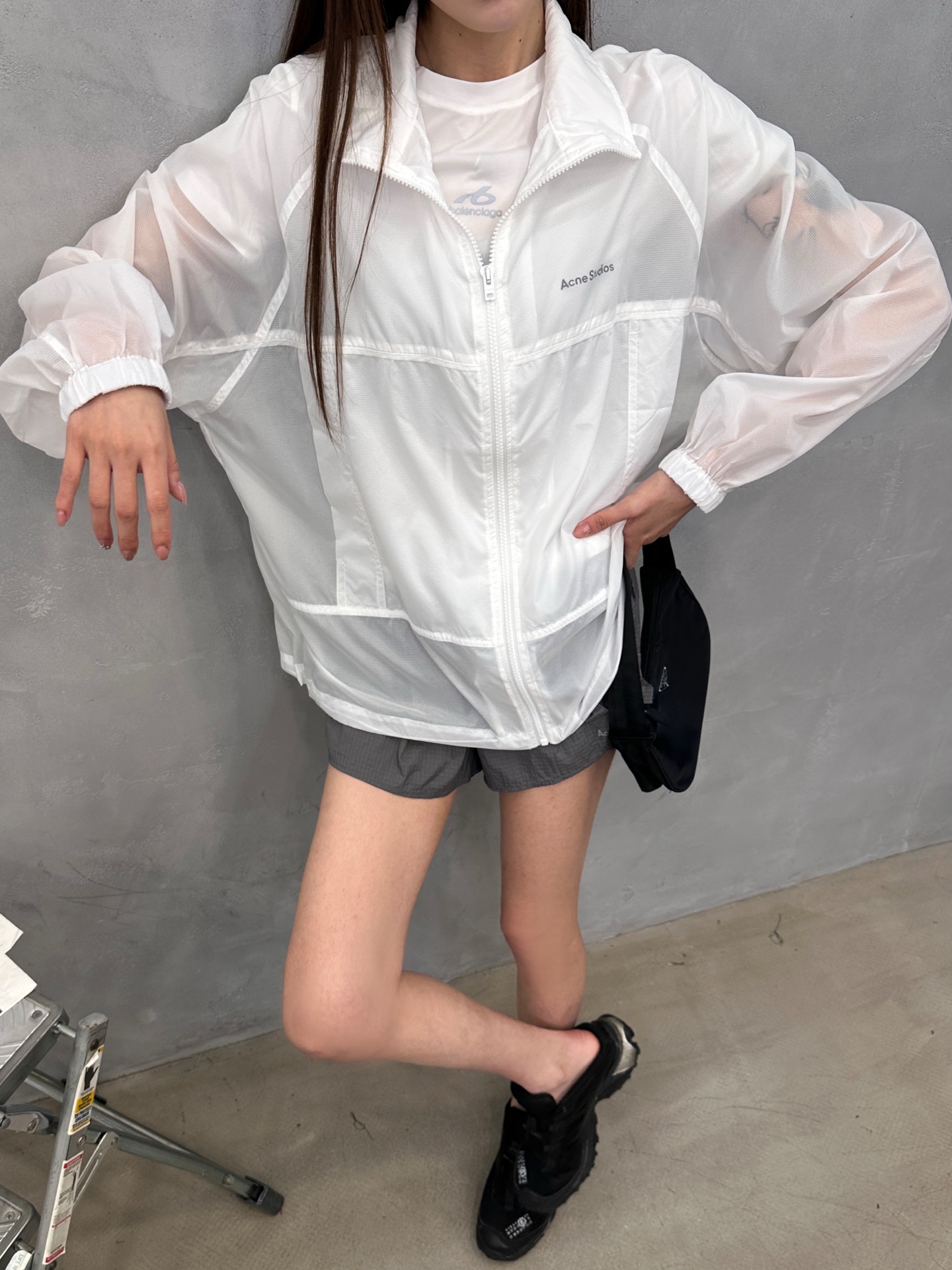 Acne ｜ 新款防晒上衣，品牌经典反光印花标，机边绳结构款式设计，休闲时尚，尺码sml