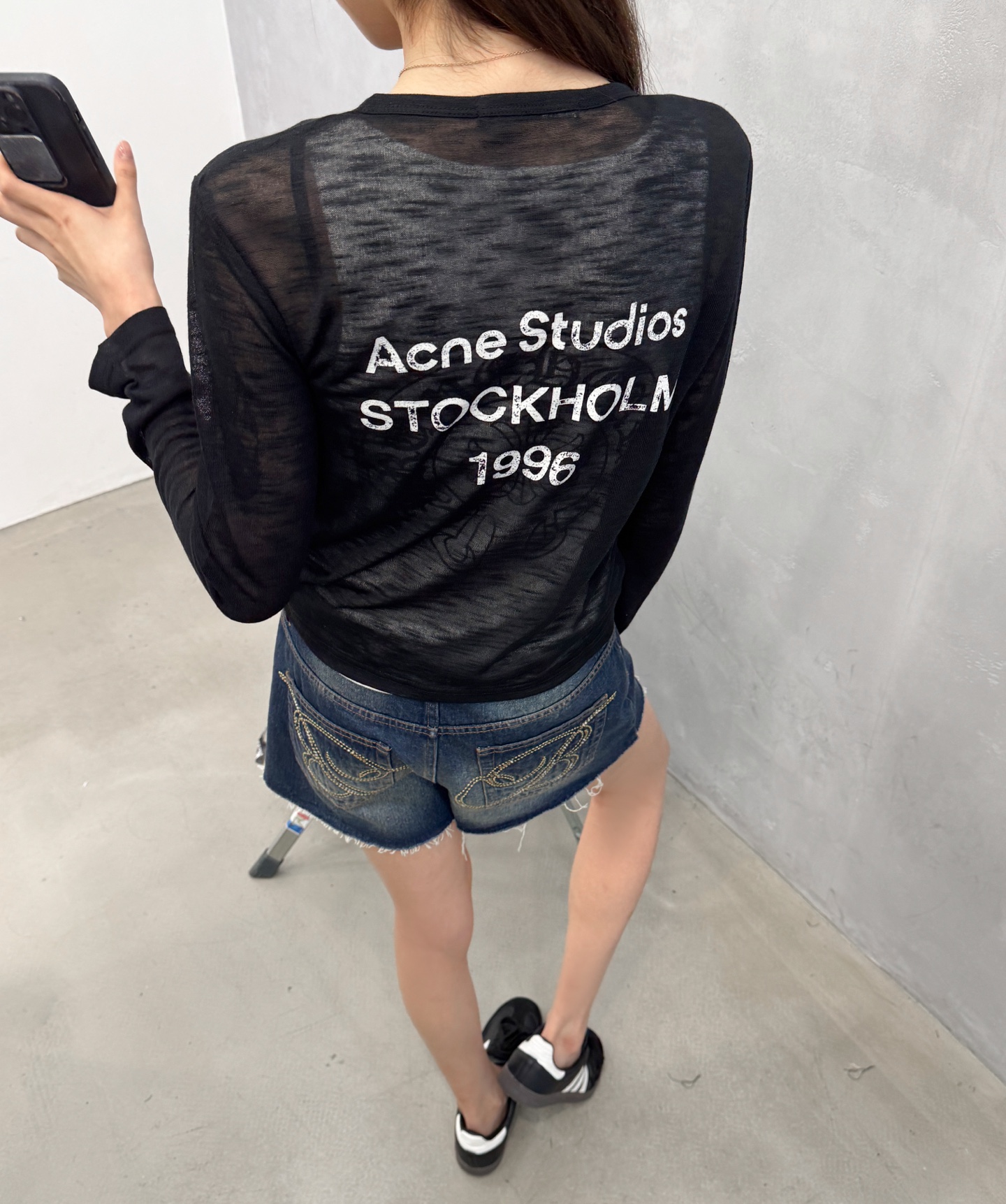 Acne ｜ 新款休闲开衫，品牌经典印花标，进口麻料混纺面料，时尚休闲，尺码sml
