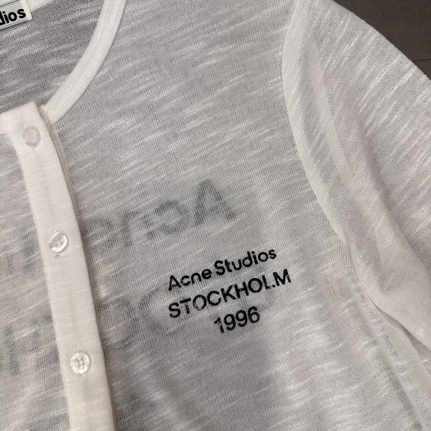 Acne ｜ 新款休闲开衫，品牌经典印花标，进口麻料混纺面料，时尚休闲，尺码sml