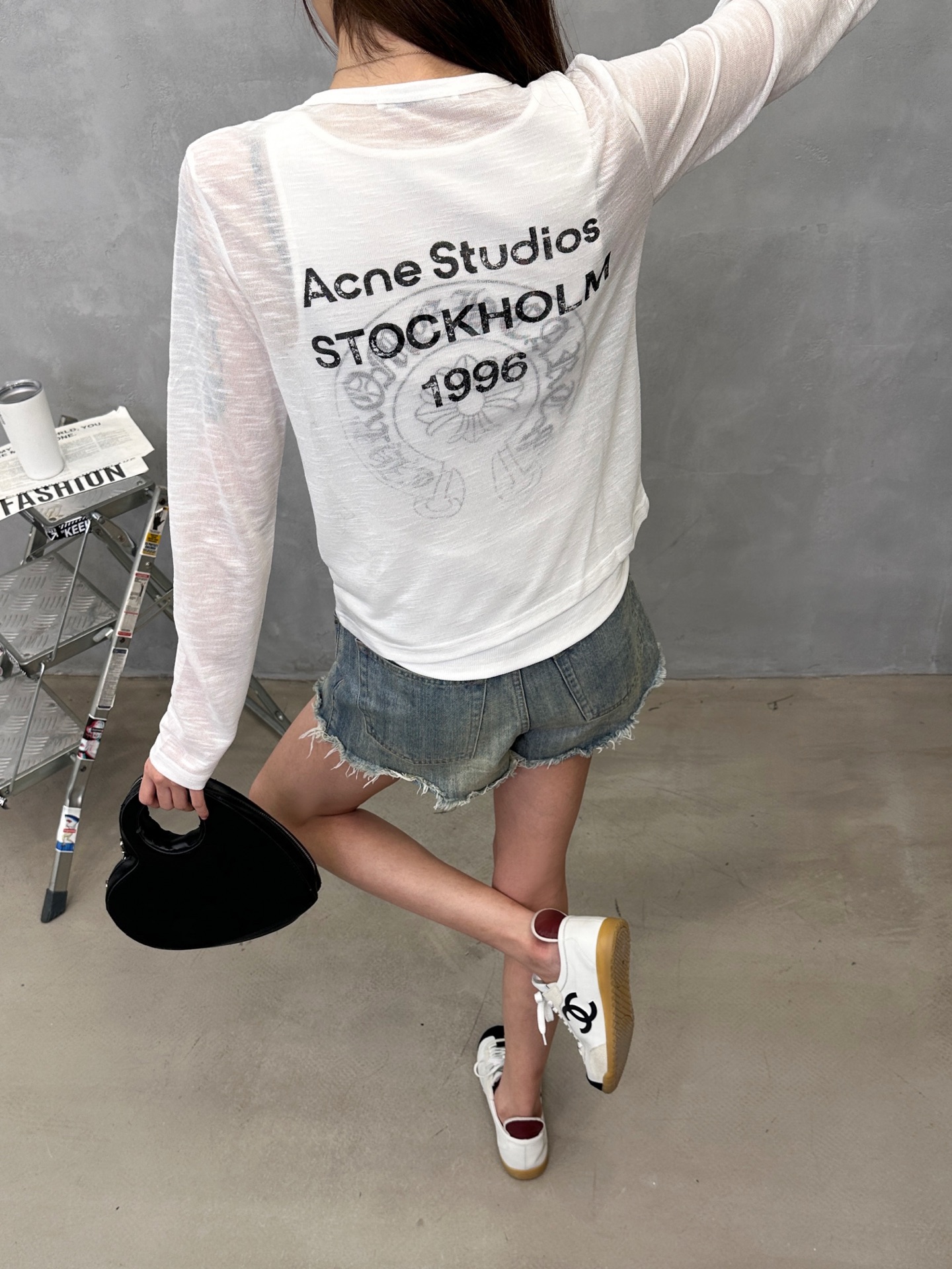 Acne ｜ 新款休闲开衫，品牌经典印花标，进口麻料混纺面料，时尚休闲，尺码sml