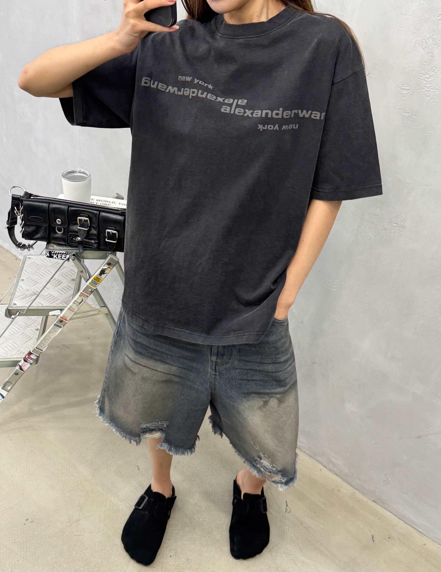 大王 ｜ 新款短袖t，成衣洗水炒色加发泡印花工艺，休闲时尚，男女同款，尺码sml