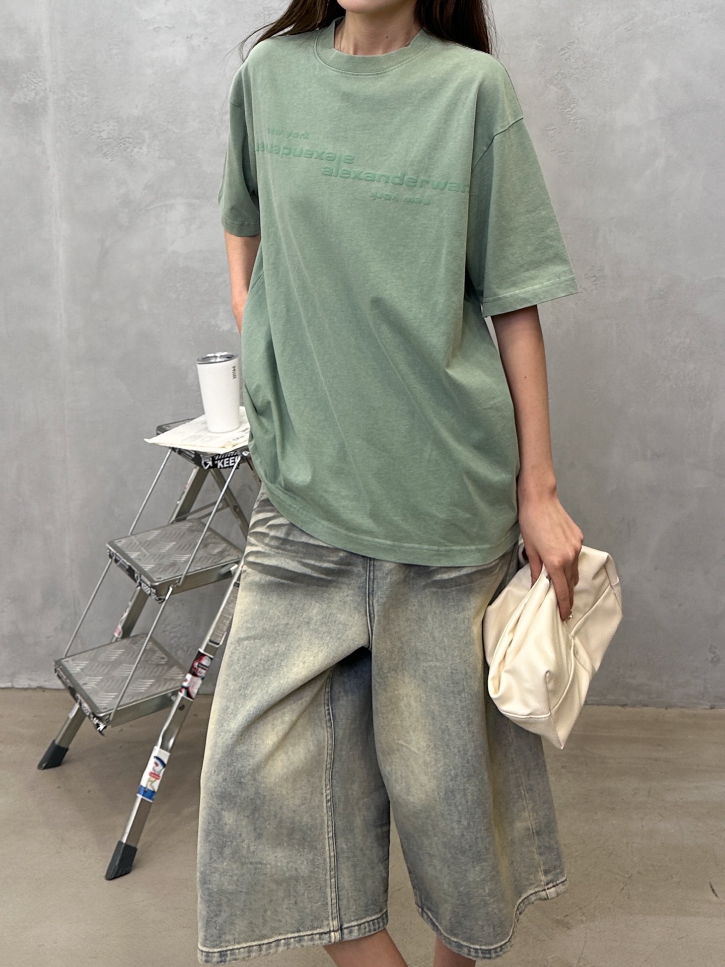 大王 ｜ 新款短袖t，成衣洗水炒色加发泡印花工艺，休闲时尚，男女同款，尺码sml