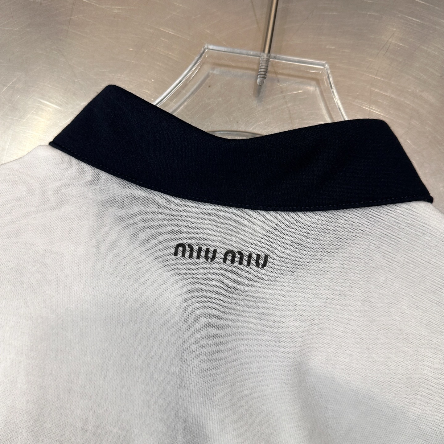Miu ｜ 新款短袖Polo，成衣洗水固色加前后印花工艺，特殊高黏棉撞色款式，休闲时尚，尺码sml