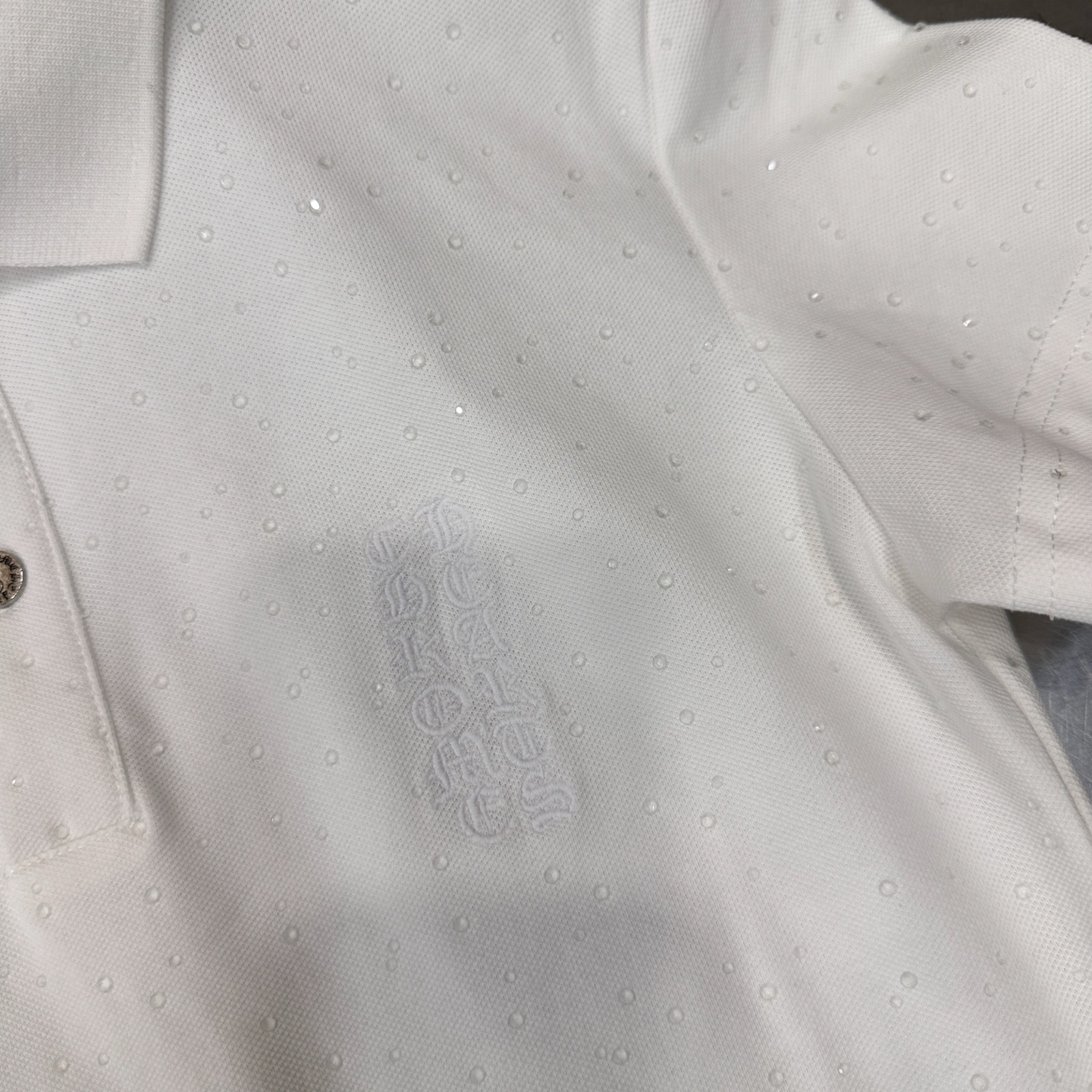 克罗心 ｜ 新款短袖Polo，品牌经典刺绣标加成衣洗水烫钻工艺，休闲时尚，尺码sml
