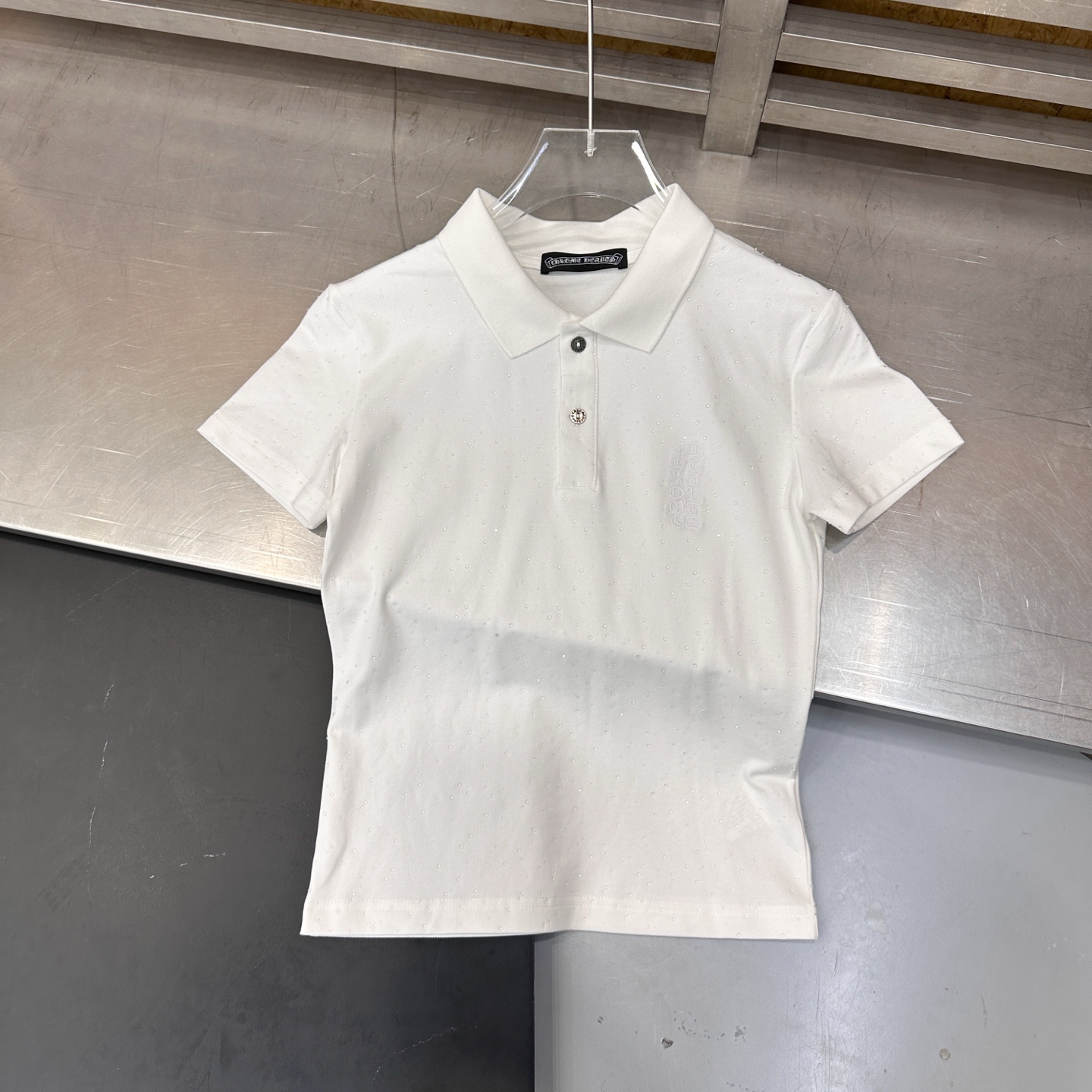 克罗心 ｜ 新款短袖Polo，品牌经典刺绣标加成衣洗水烫钻工艺，休闲时尚，尺码sml