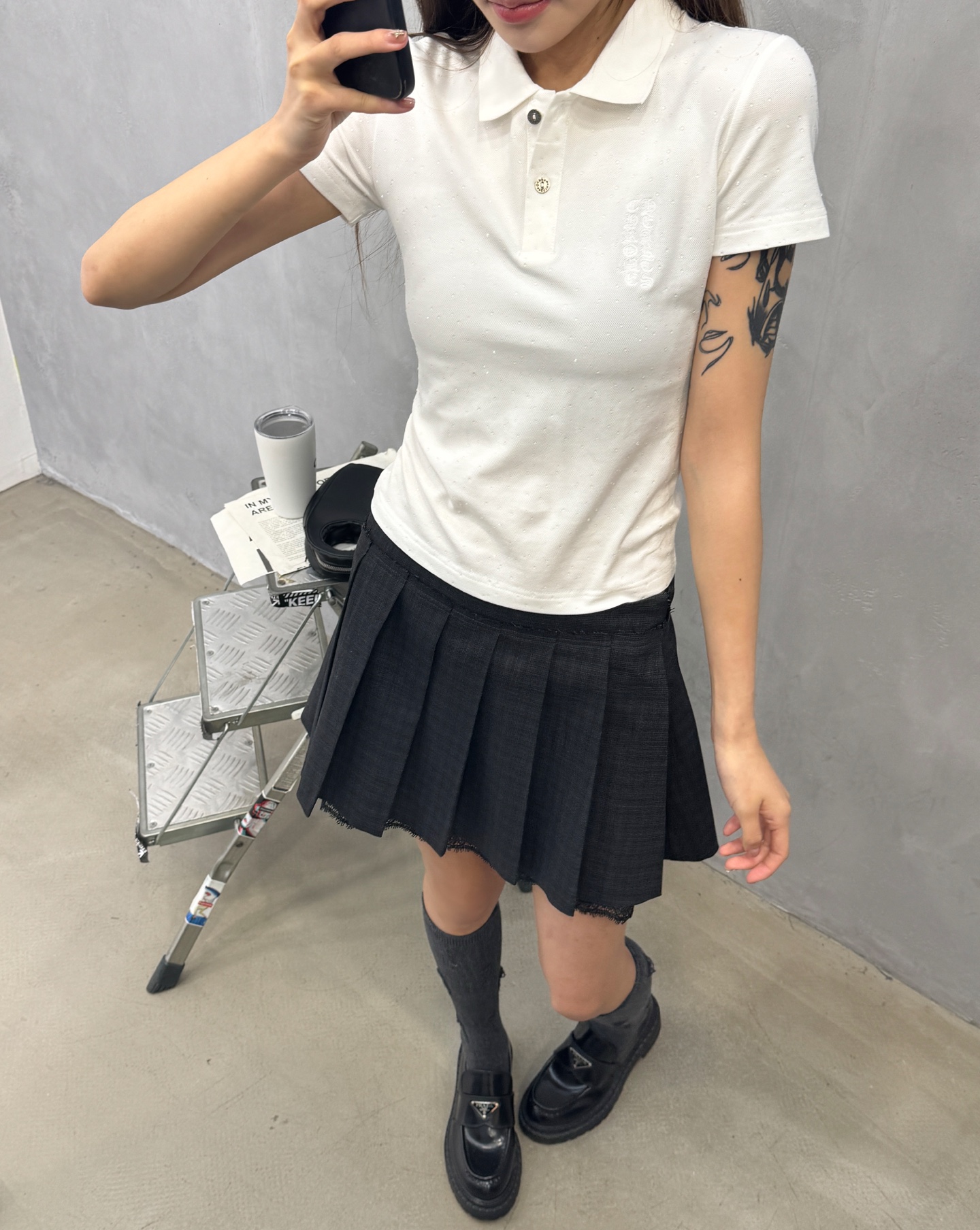 克罗心 ｜ 新款短袖Polo，品牌经典刺绣标加成衣洗水烫钻工艺，休闲时尚，尺码sml