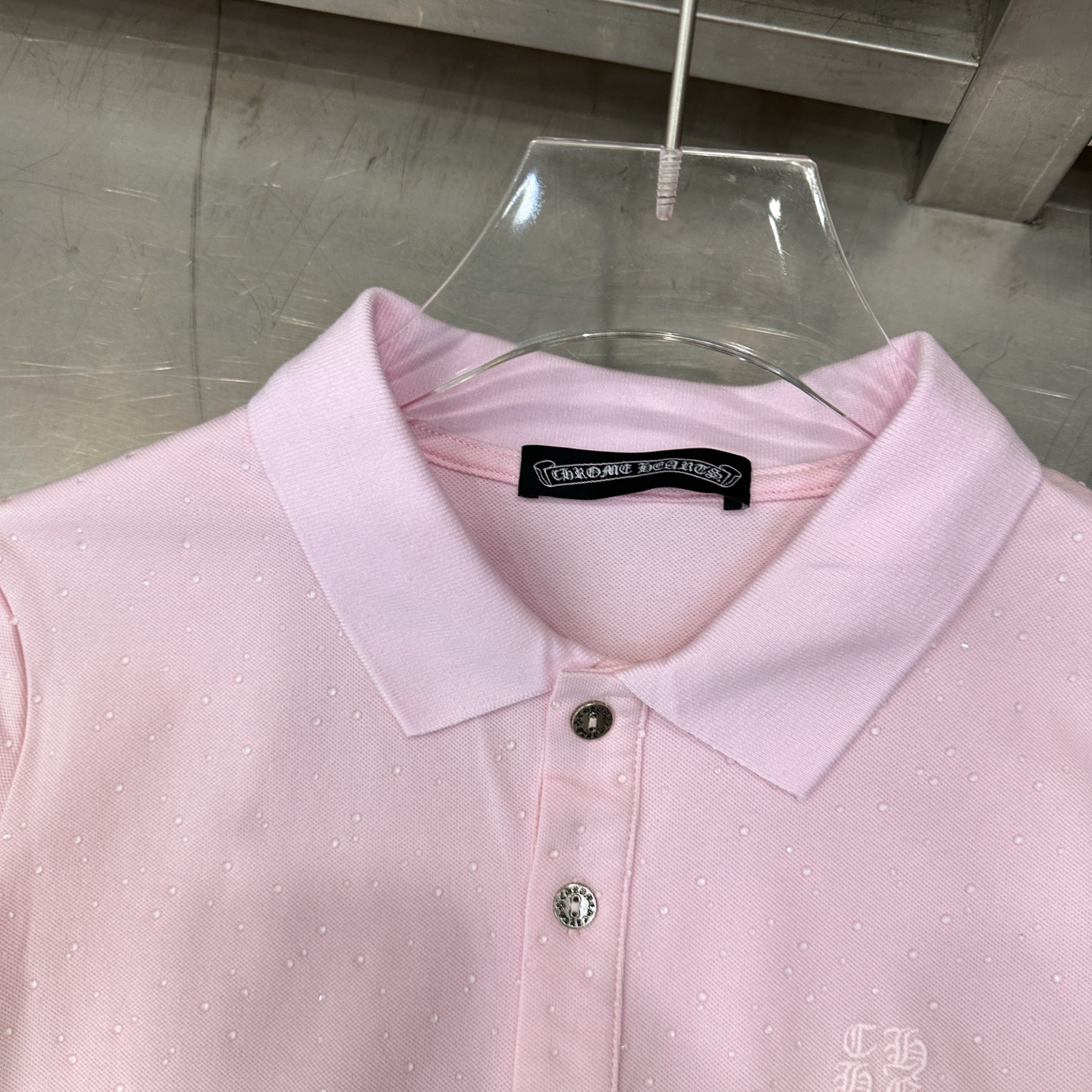 克罗心 ｜ 新款短袖Polo，品牌经典刺绣标加成衣洗水烫钻工艺，休闲时尚，尺码sml