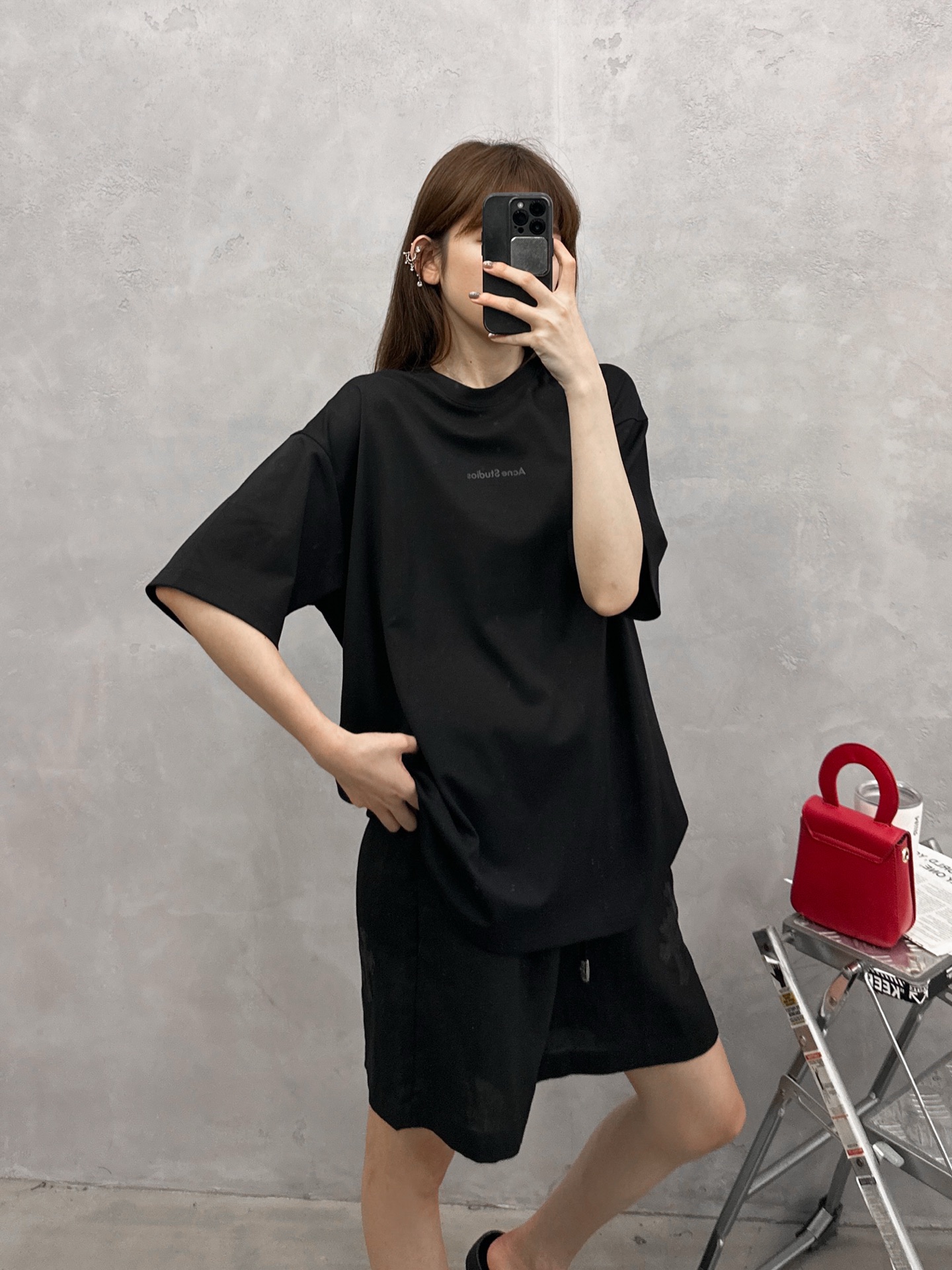 Acne ｜ 新款短袖t，品牌经典厚版印花标，日本进口蓝精莫代尔面料，时尚休闲，男女同款，尺码sml