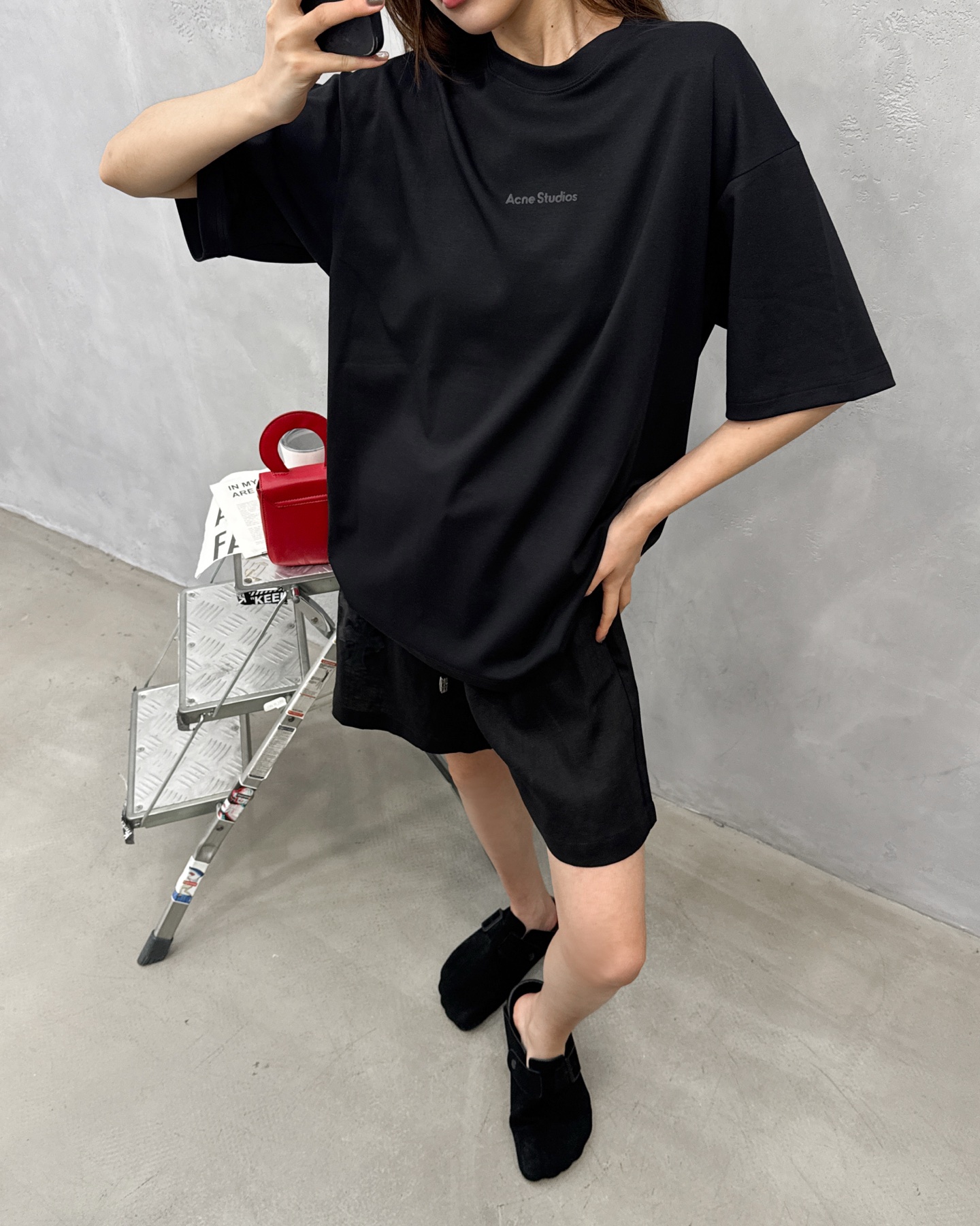Acne ｜ 新款短袖t，品牌经典厚版印花标，日本进口蓝精莫代尔面料，时尚休闲，男女同款，尺码sml