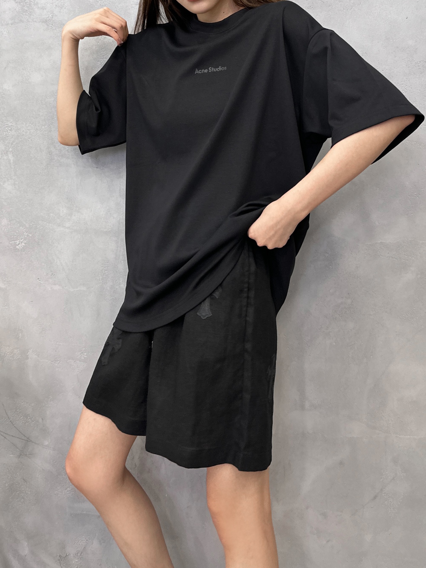 Acne ｜ 新款短袖t，品牌经典厚版印花标，日本进口蓝精莫代尔面料，时尚休闲，男女同款，尺码sml