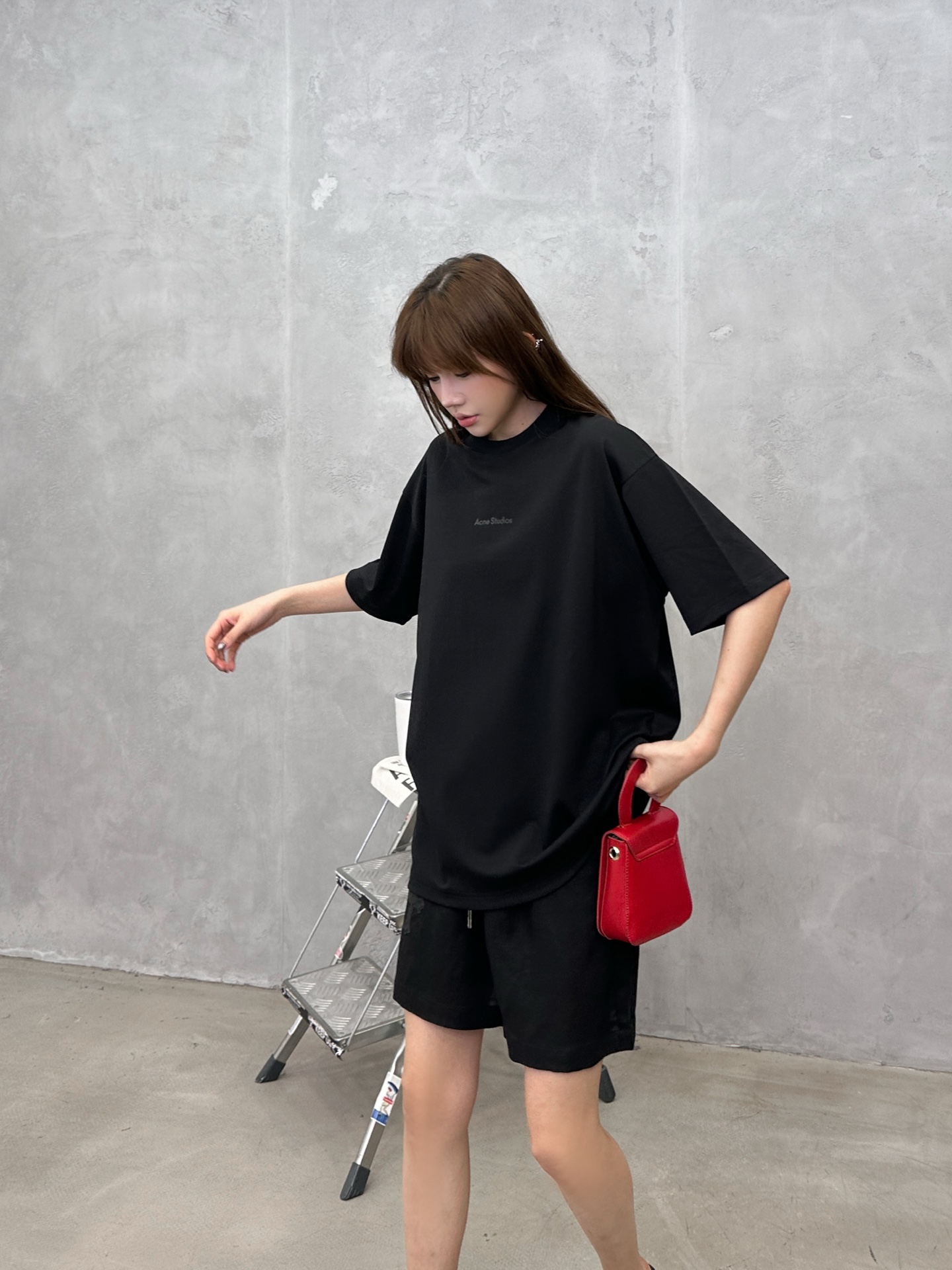 Acne ｜ 新款短袖t，品牌经典厚版印花标，日本进口蓝精莫代尔面料，时尚休闲，男女同款，尺码sml