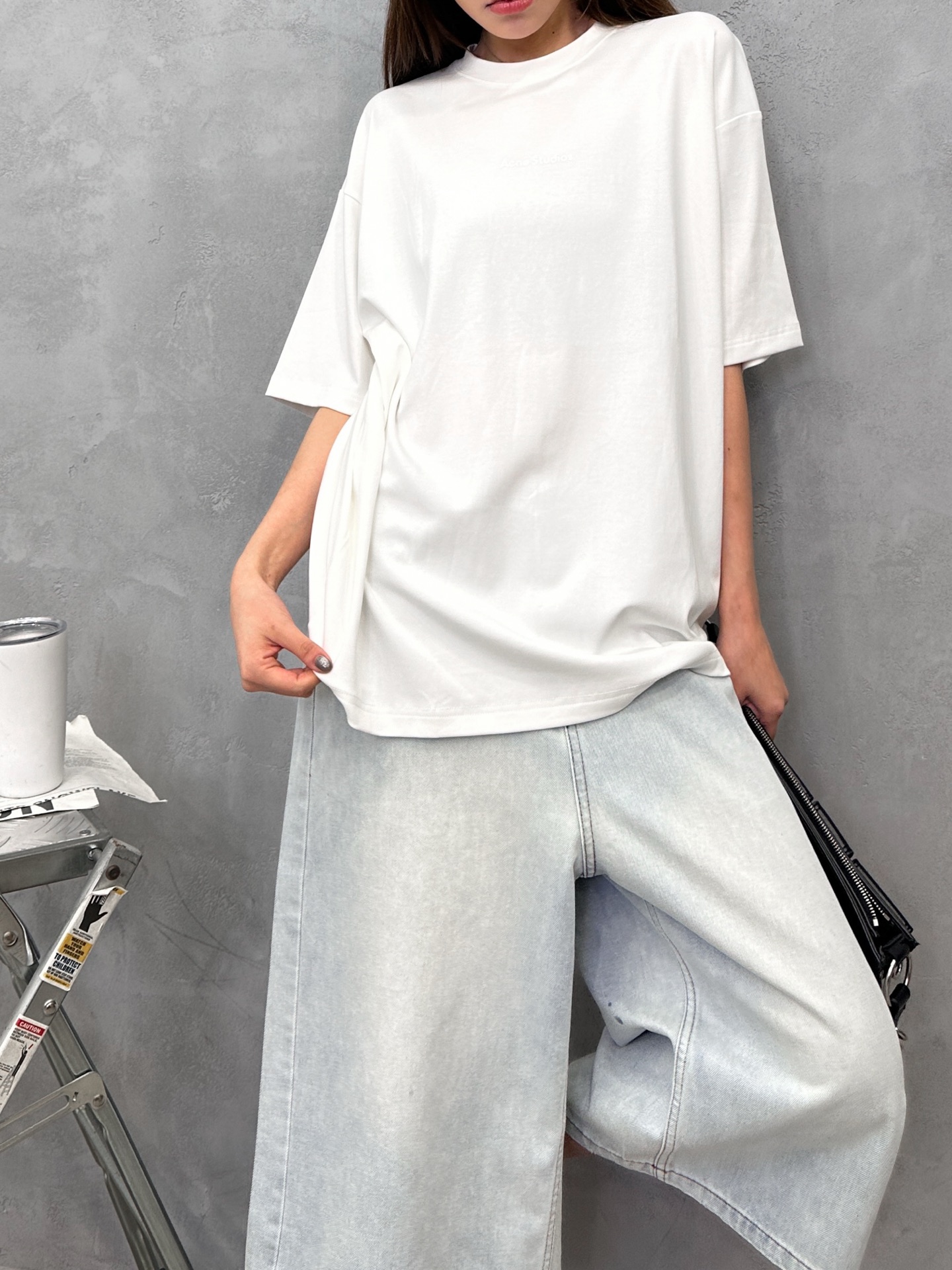 Acne ｜ 新款短袖t，品牌经典厚版印花标，日本进口蓝精莫代尔面料，时尚休闲，男女同款，尺码sml