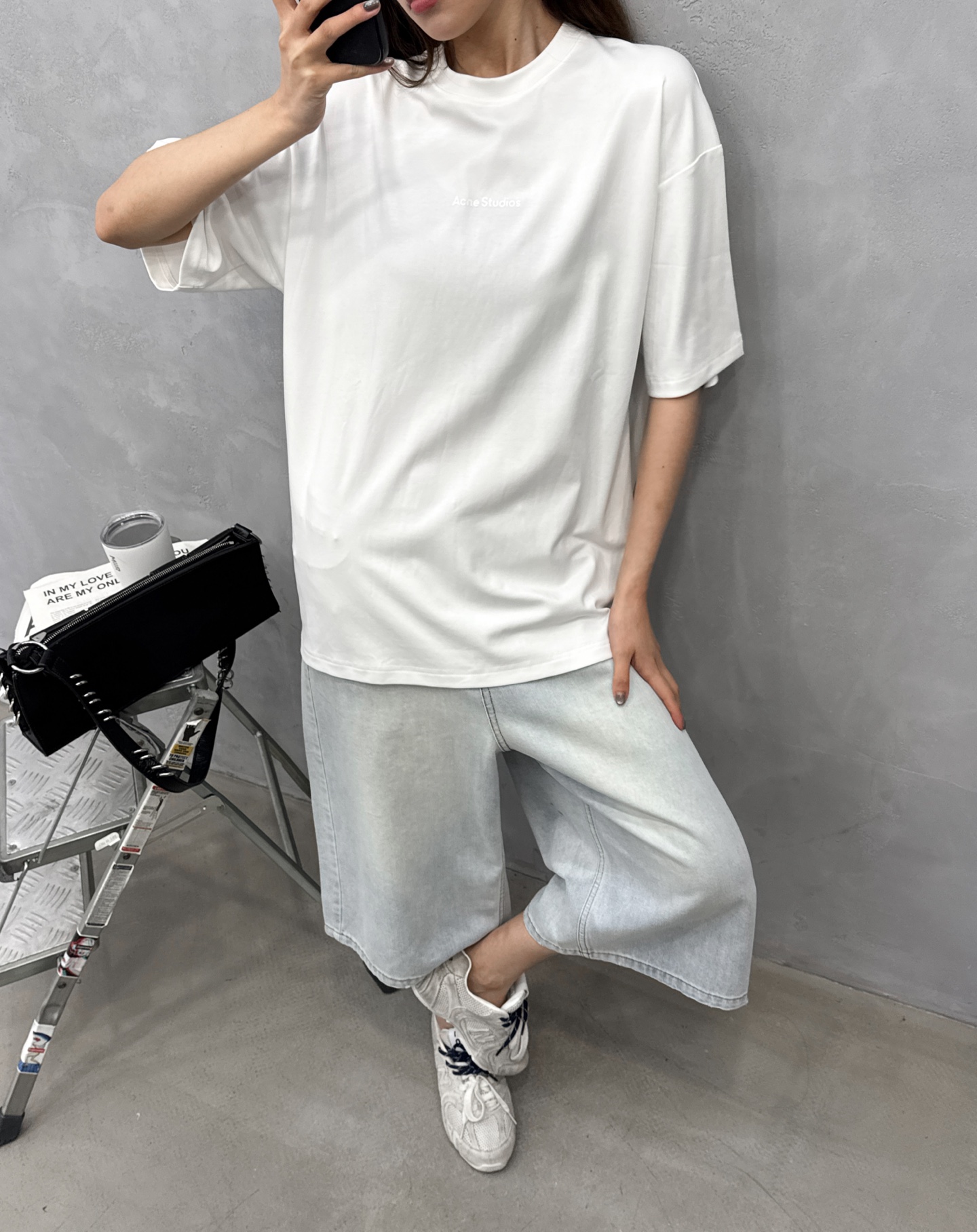 Acne ｜ 新款短袖t，品牌经典厚版印花标，日本进口蓝精莫代尔面料，时尚休闲，男女同款，尺码sml