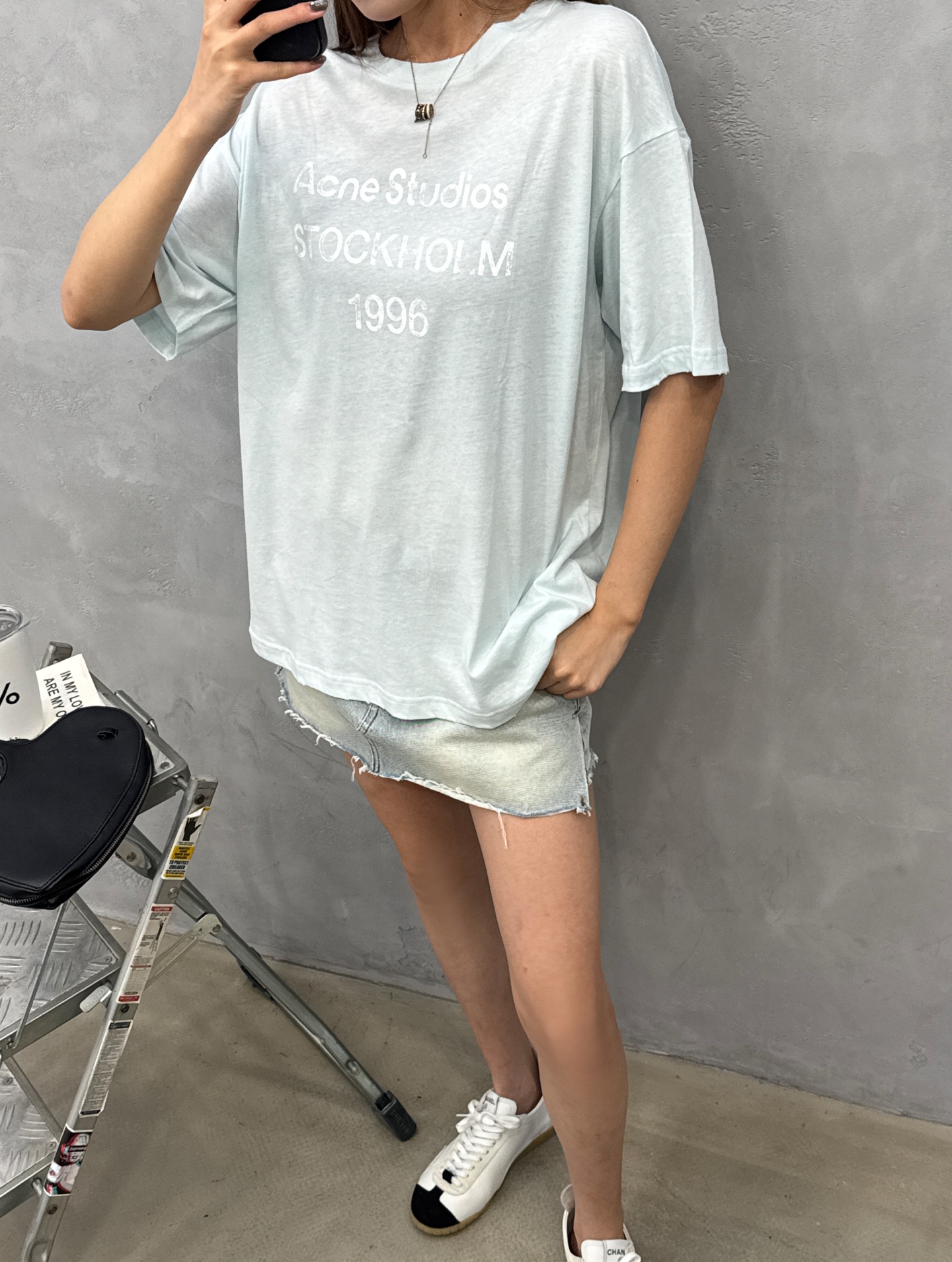 Acne ｜ 新款短袖t，成衣洗水喷色印花吊磨工艺，进口亚麻棉面料，时尚休闲，尺码sml