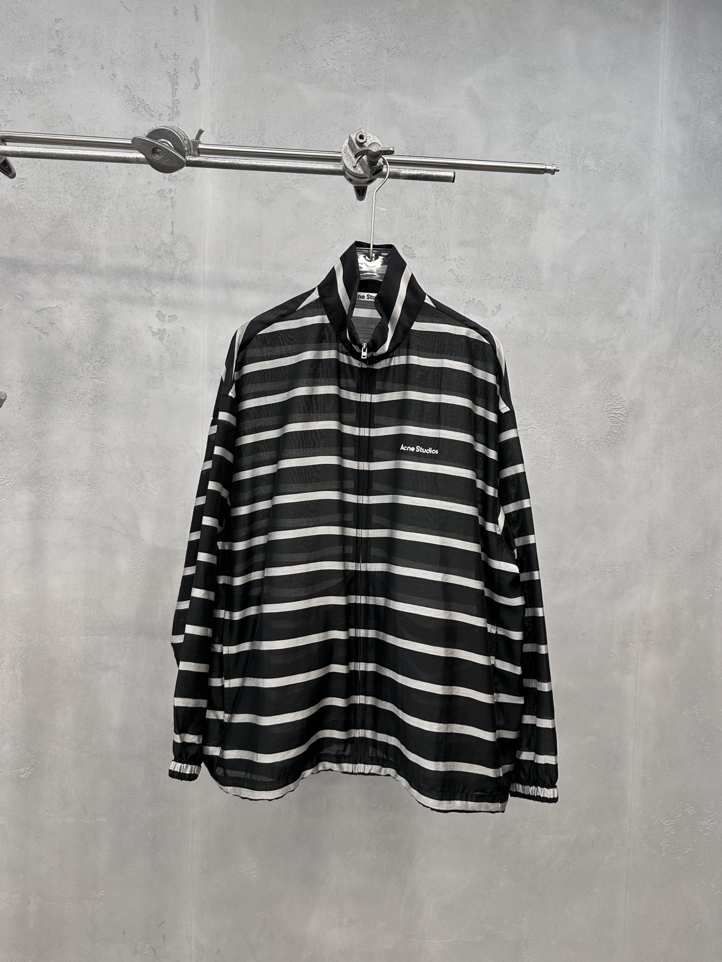 Acne ｜ 新款休闲罩衫，品牌经典印花标，韩国进口天丝色织条纹面料，时尚休闲，尺码sml