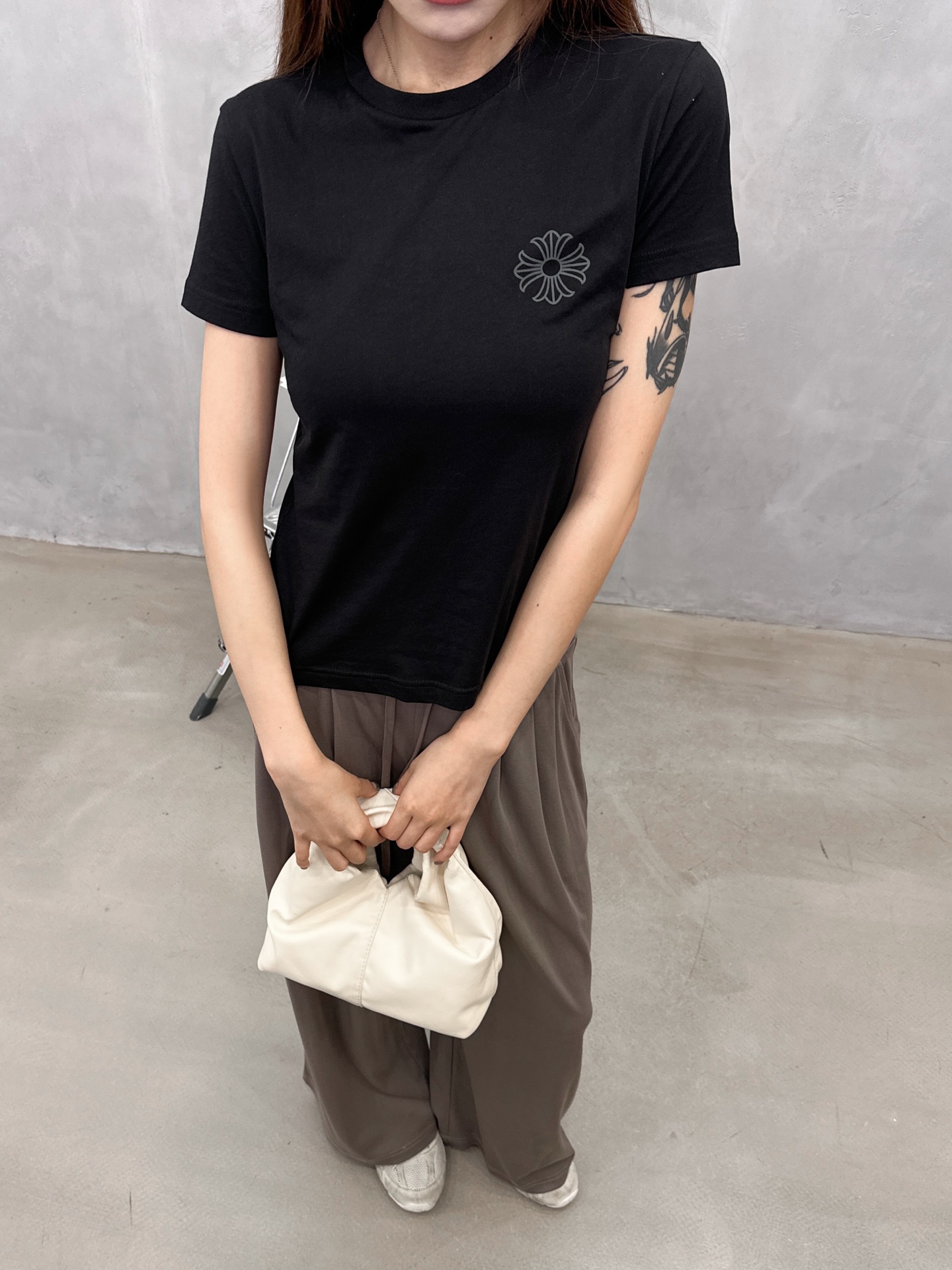 克罗心 ｜ 新款短袖t，品牌经典多处印花工艺，时尚休闲小版款式，尺码sml