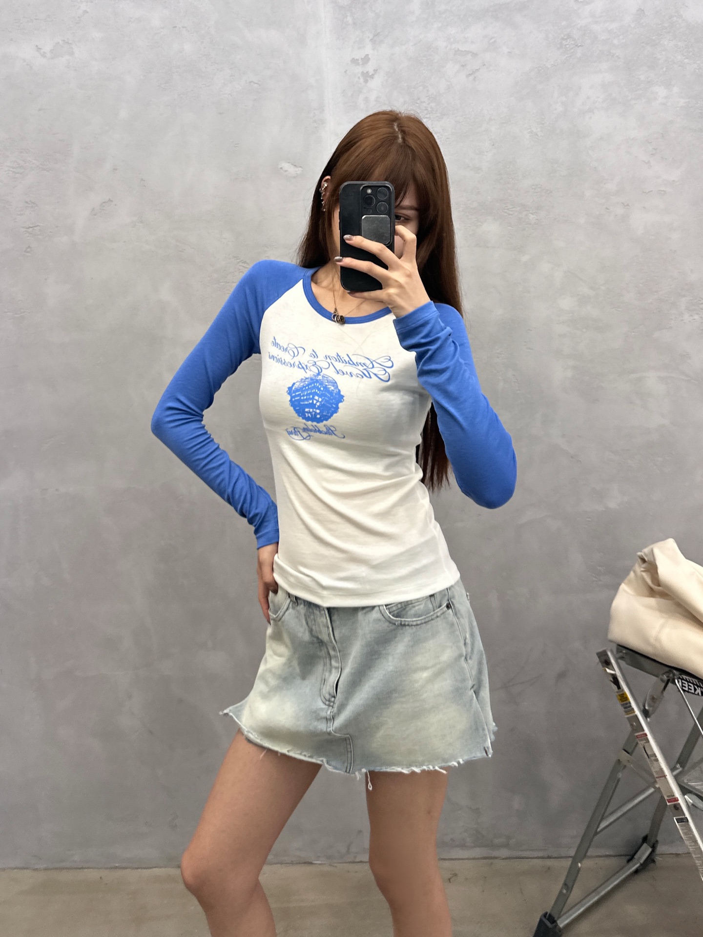 Acne ｜ 新款长袖打底，品牌最新印花内容，成衣洗水固色工艺，进口莱赛尔羊毛面料撞色款式，休闲时尚，尺