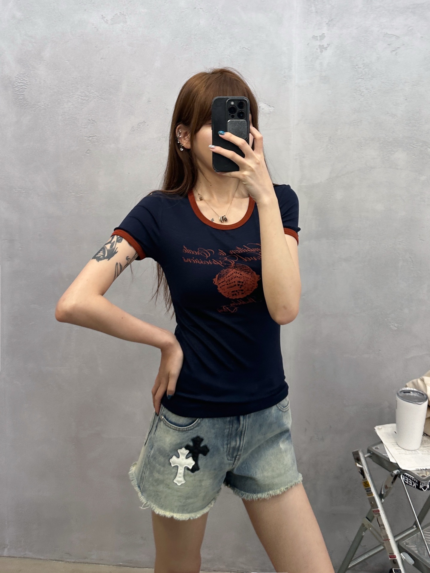 Acne ｜ 新款短袖t，品牌经典前后印花工艺，成衣洗水固色工艺，进口莱赛尔羊毛面料，撞色螺纹款式设计，