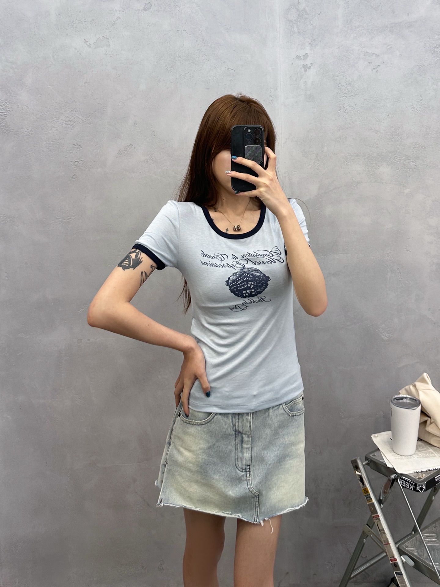 Acne ｜ 新款短袖t，品牌经典前后印花工艺，成衣洗水固色工艺，进口莱赛尔羊毛面料，撞色螺纹款式设计，